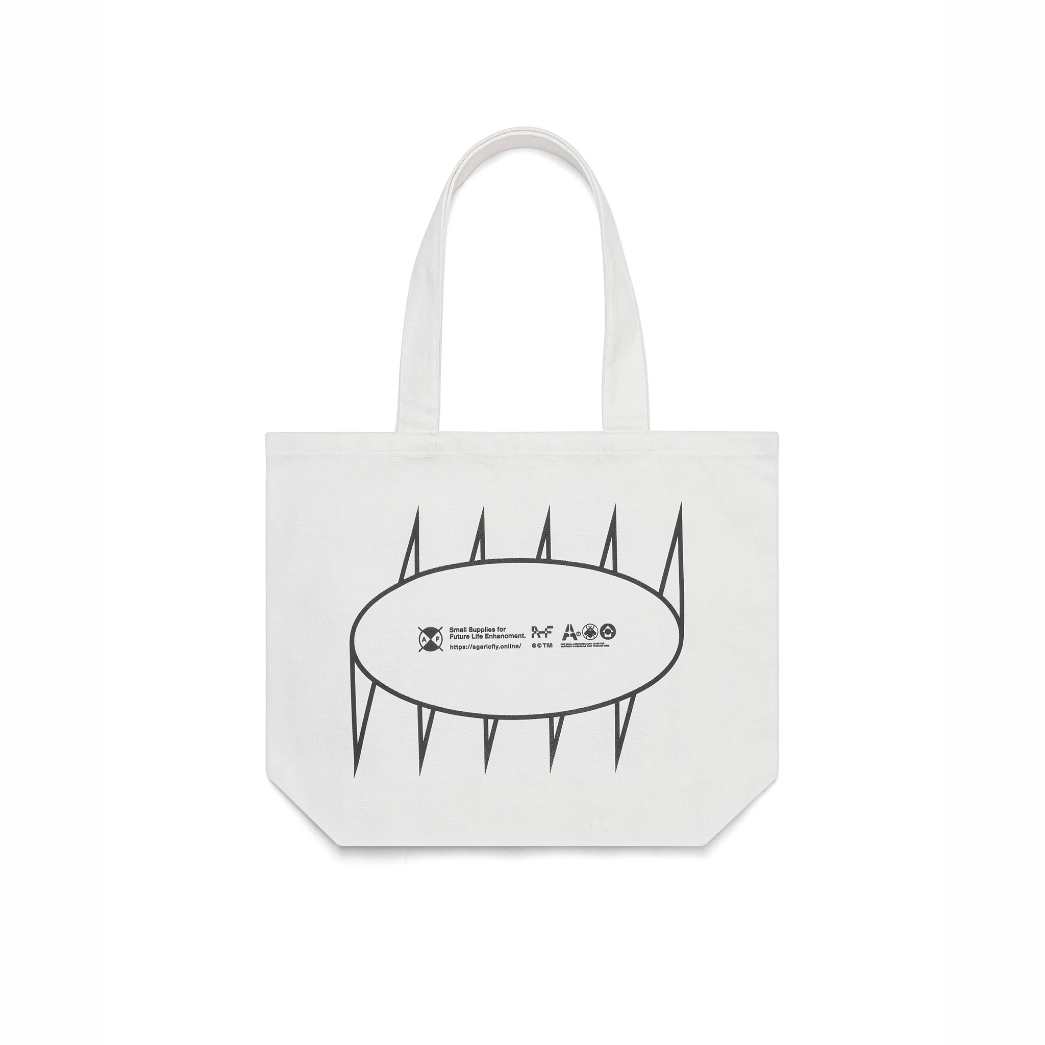 Agaric Fly Black & Blue AF Tote Bag (White) - Image 2