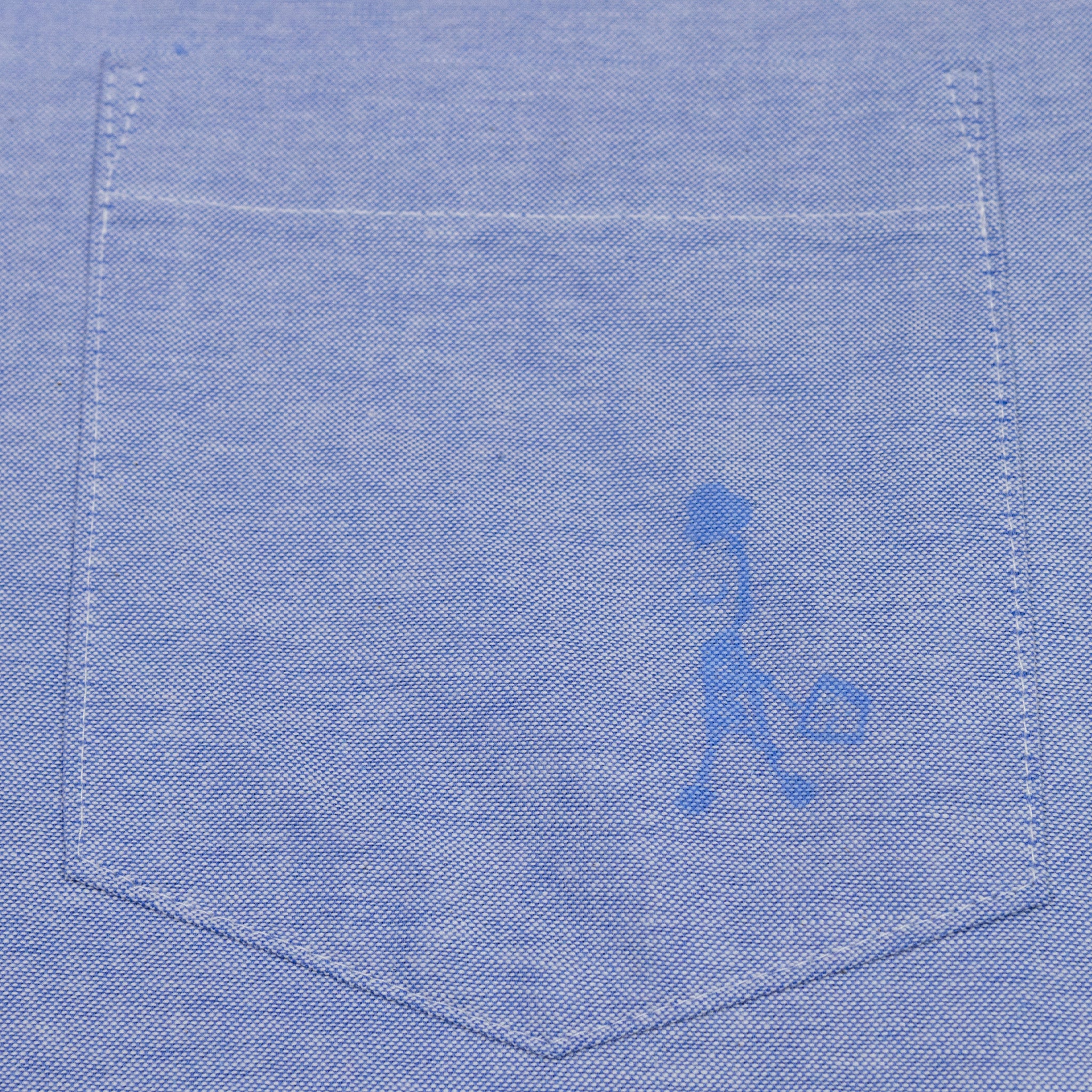 August "Father & Son" Scribble Oxford Shirt (Blue) - Image 4