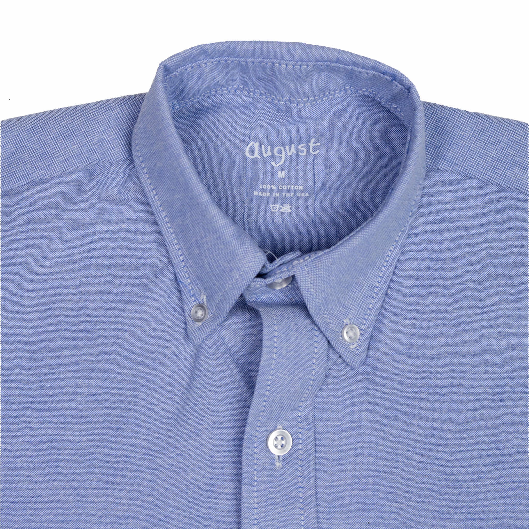 August "Father & Son" Scribble Oxford Shirt (Blue) - Image 6