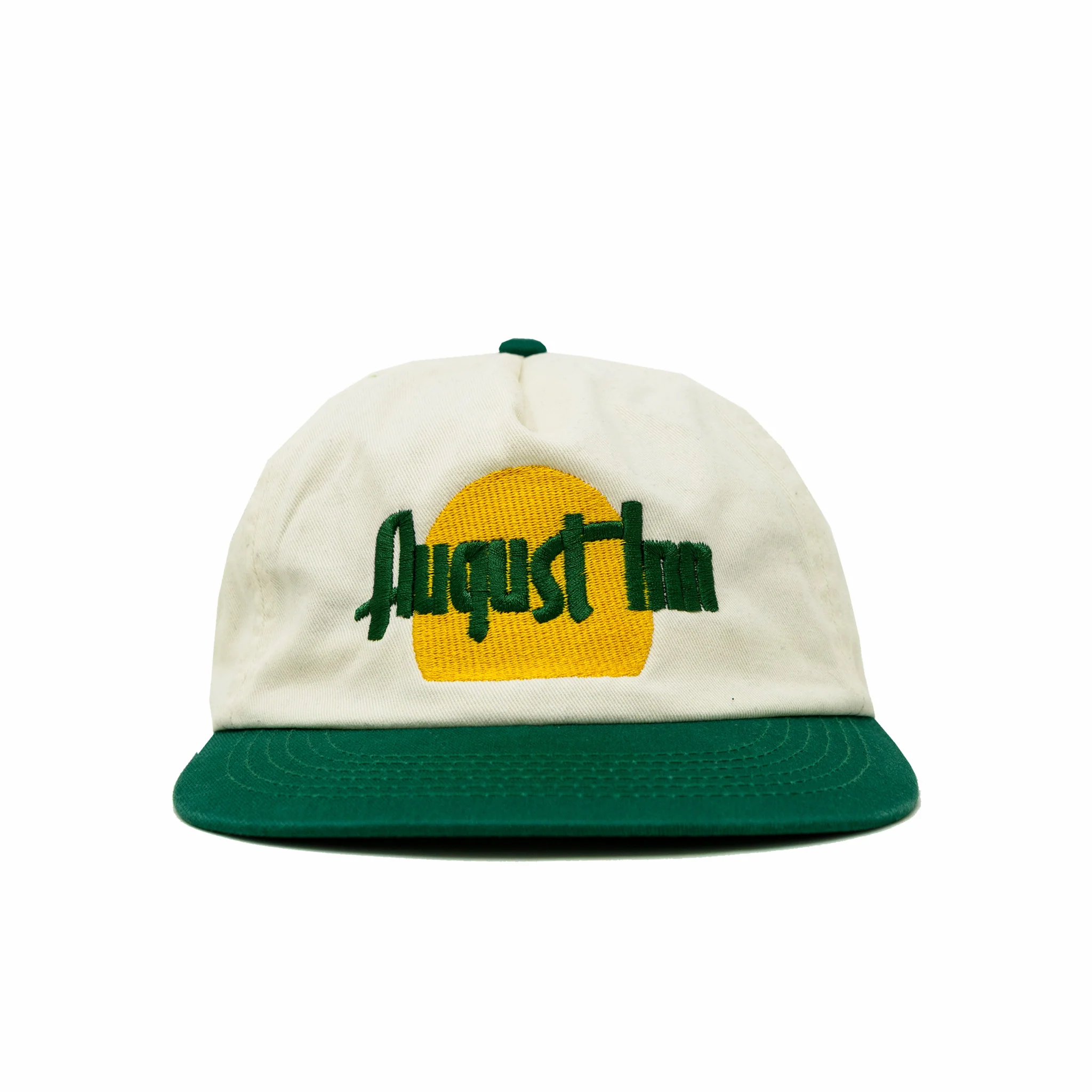 August Inn "Oxford" Five Panel Cap (Natural/Green)