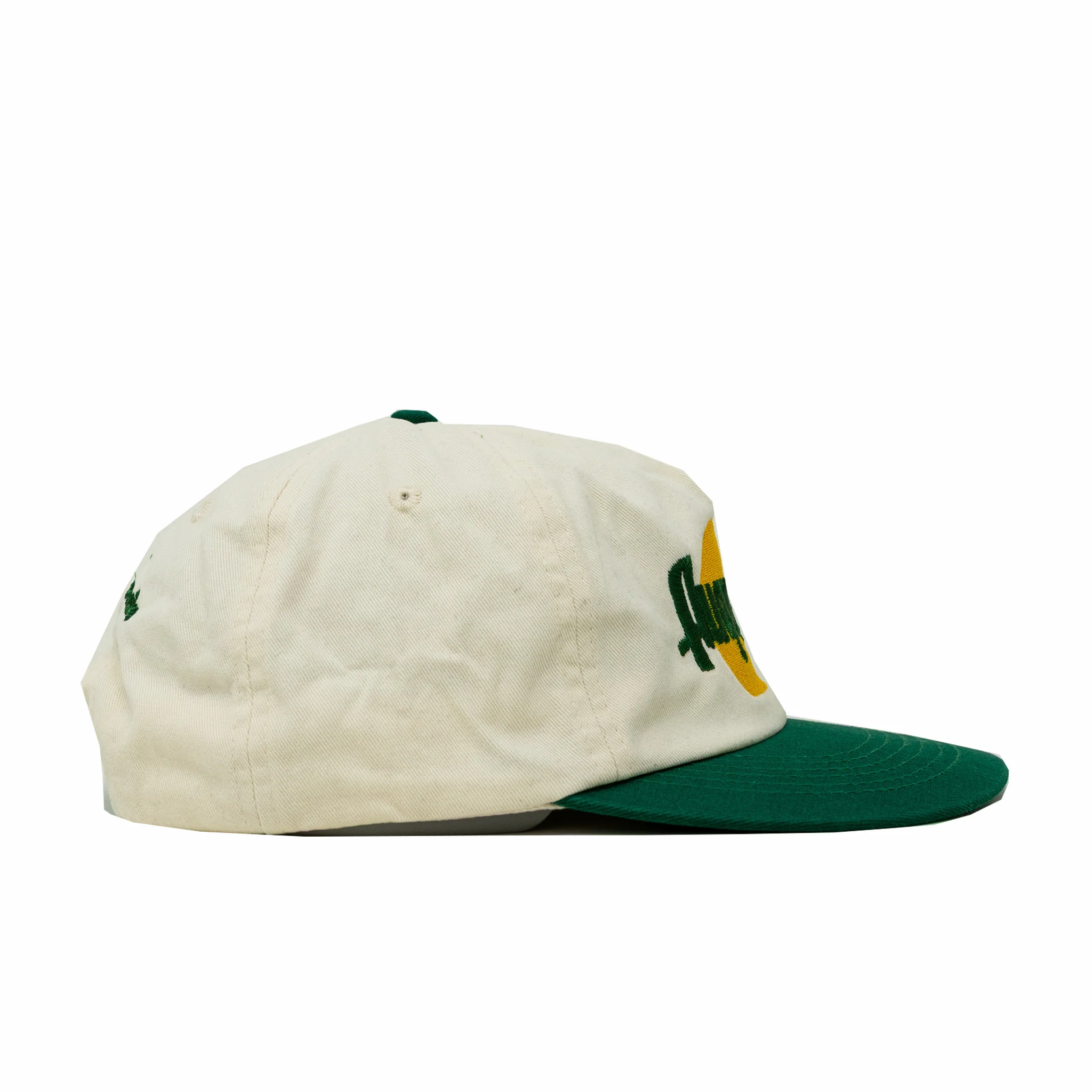 August Inn "Oxford" Five Panel Cap (Natural/Green) - Image 2