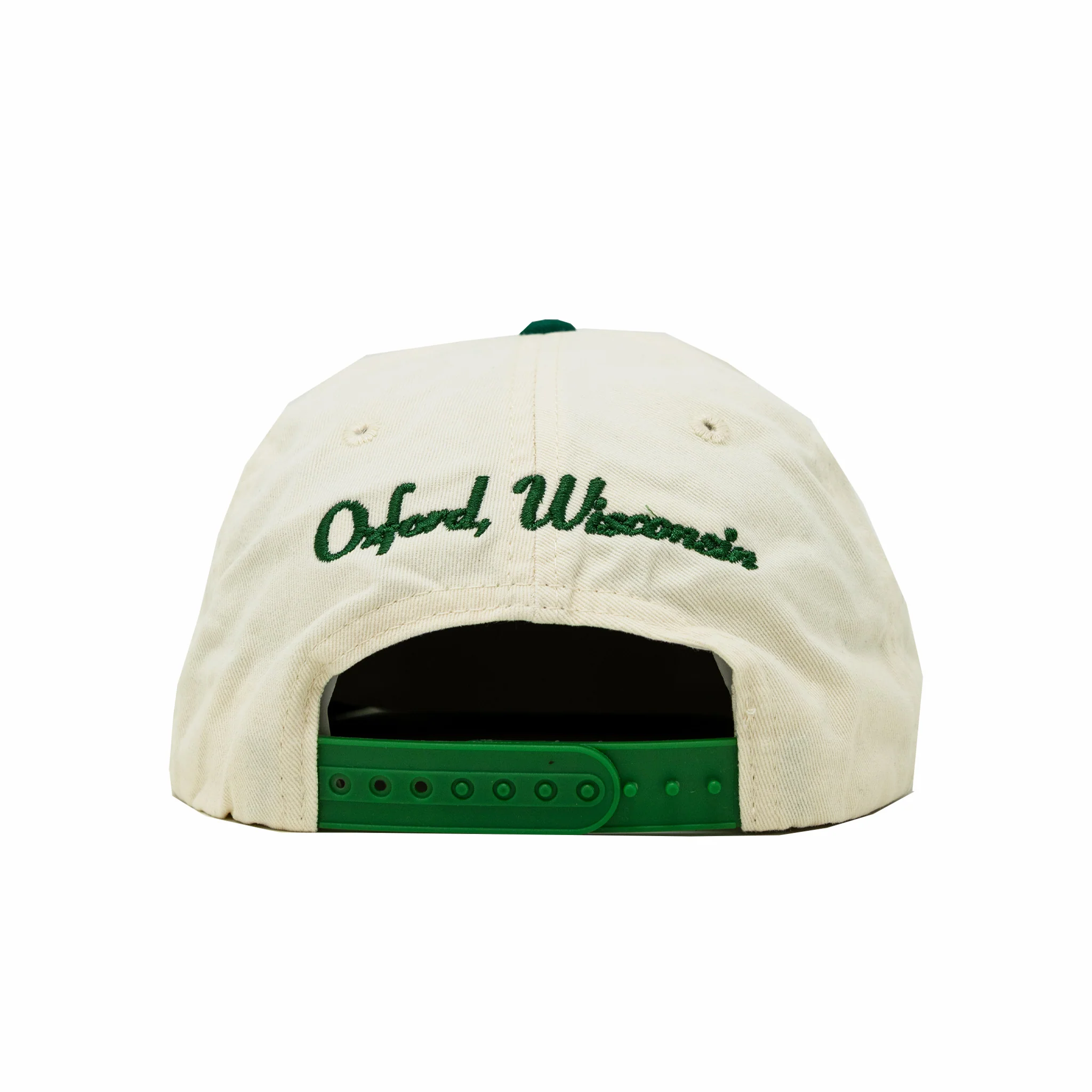August Inn "Oxford" Five Panel Cap (Natural/Green) - Image 3