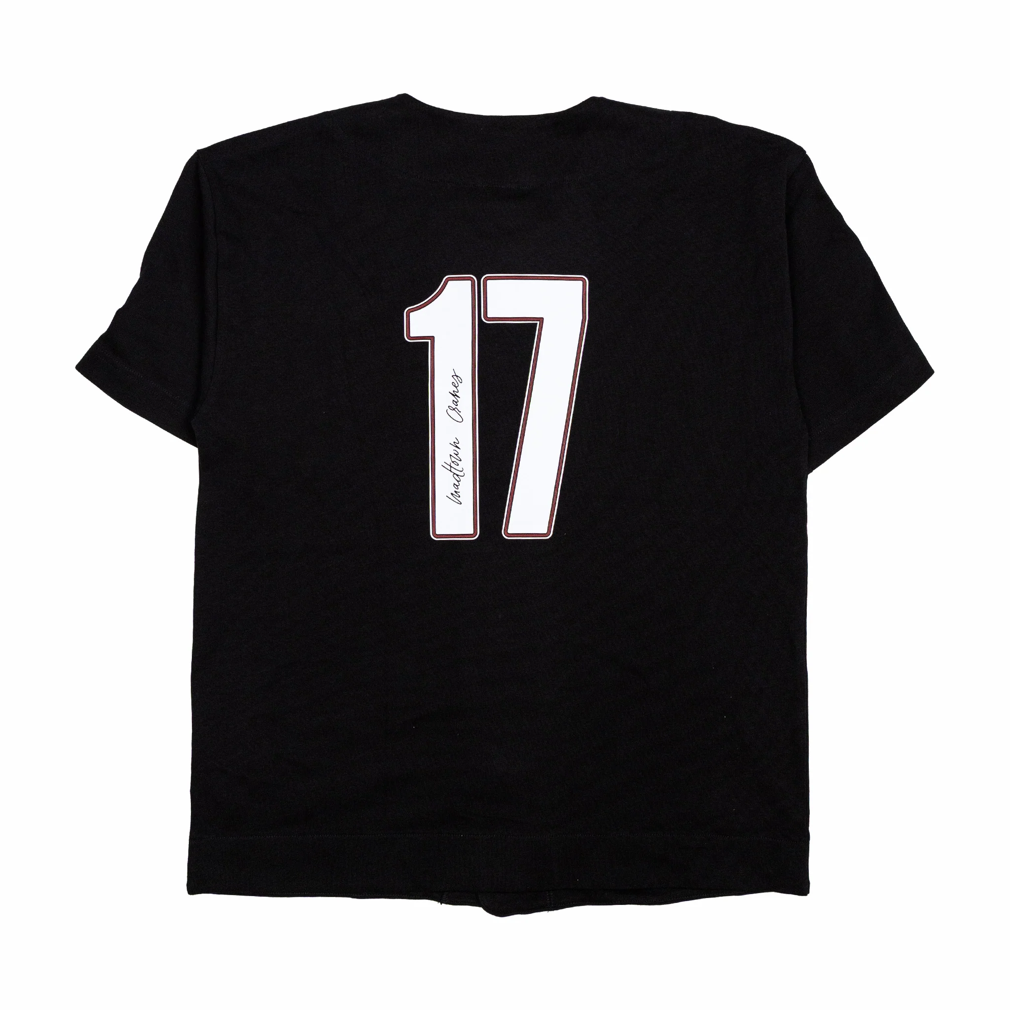 August "Mad-Town Cranes" Hometown Baseball Jersey (Black) - Image 2