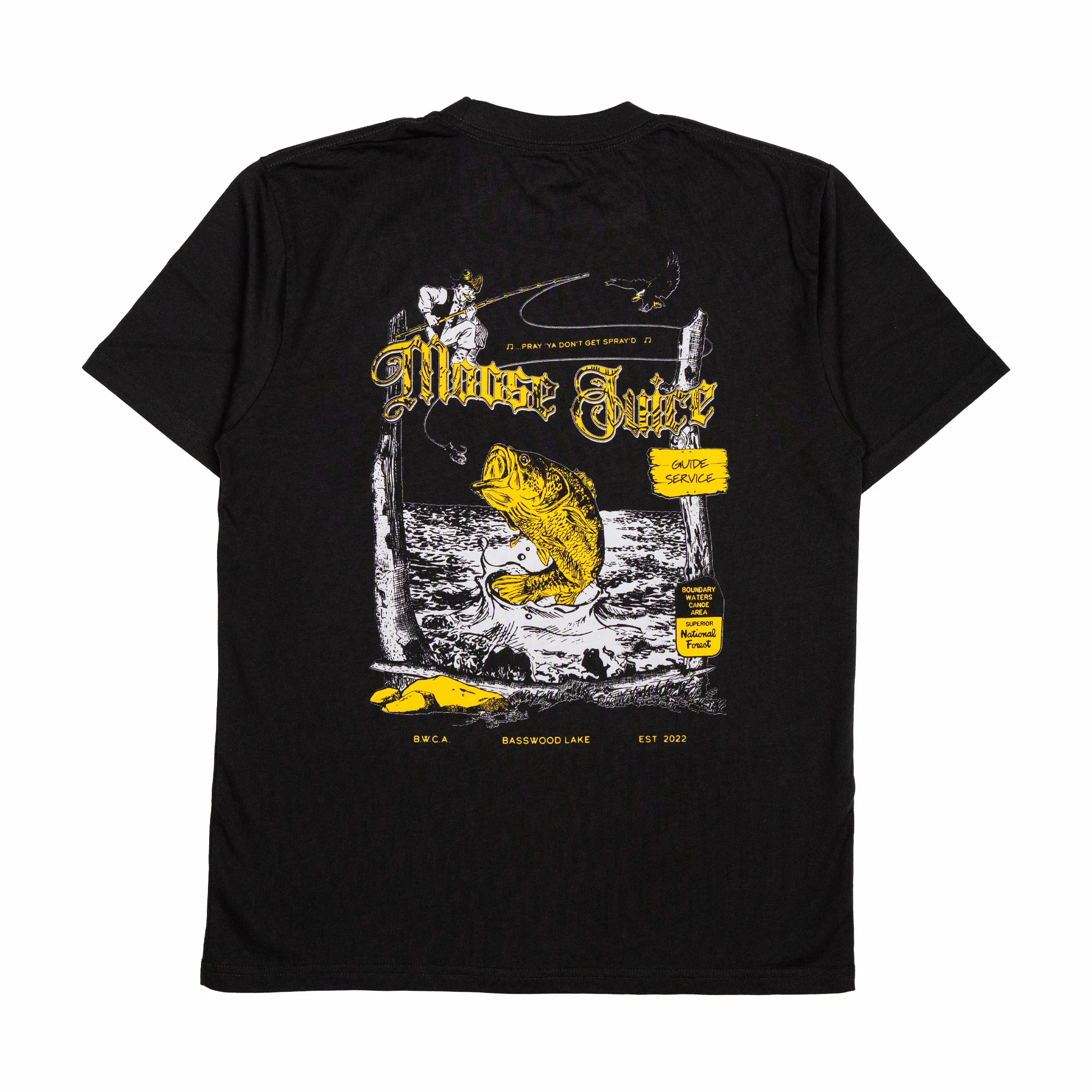 August "Moose Juice Guide Service" 6.5oz Cotton T-Shirt (Cole)