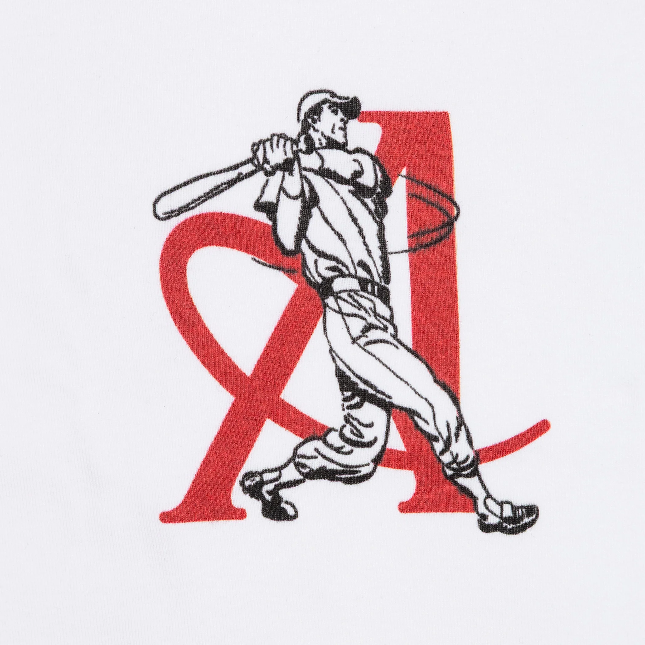 August Women's "Batter Up" Hometown Baseball Crop Tee (White/Black) - Image 2