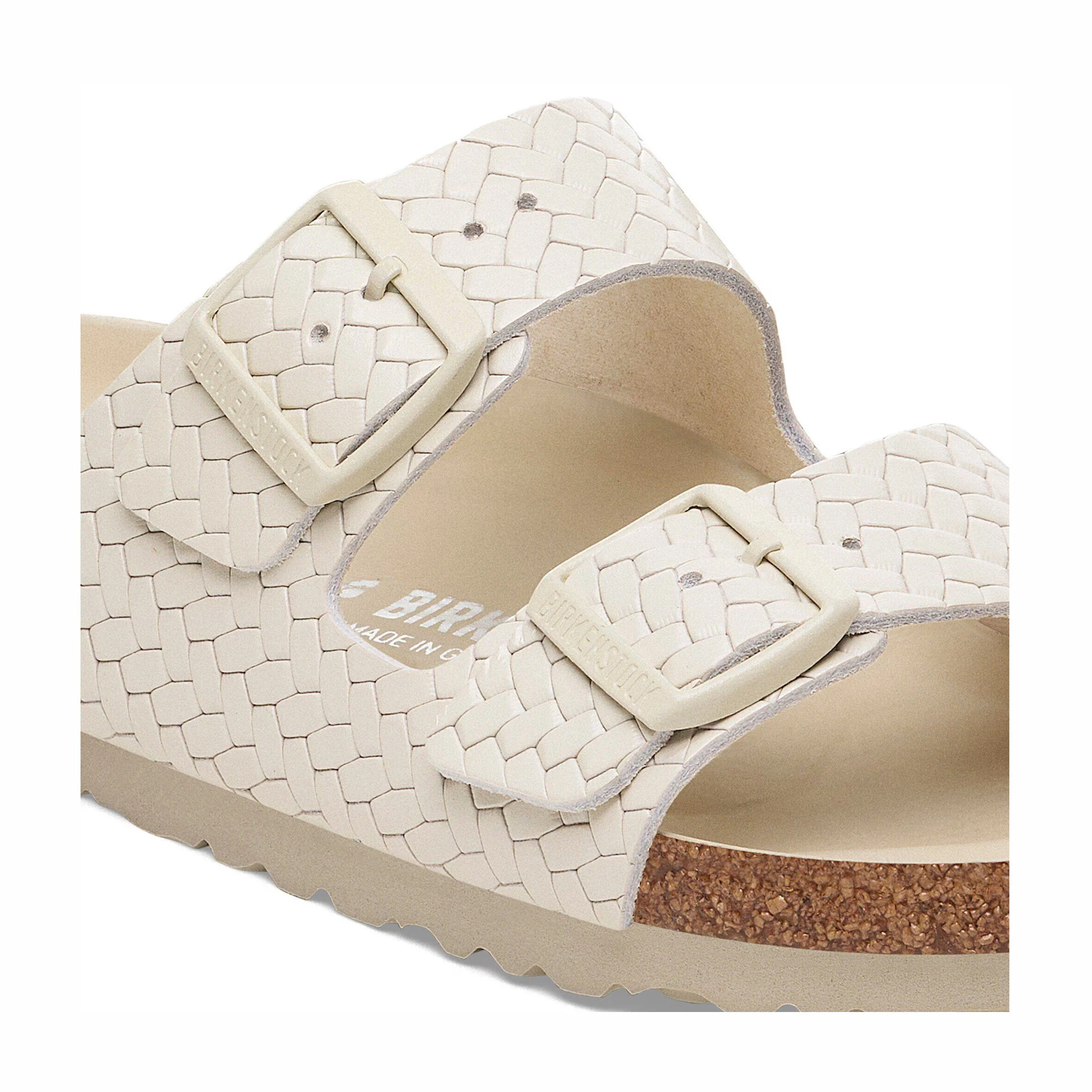 Birkenstock Women's Arizona Leather - Narrow (Woven Embossed Ecru) - Image 4