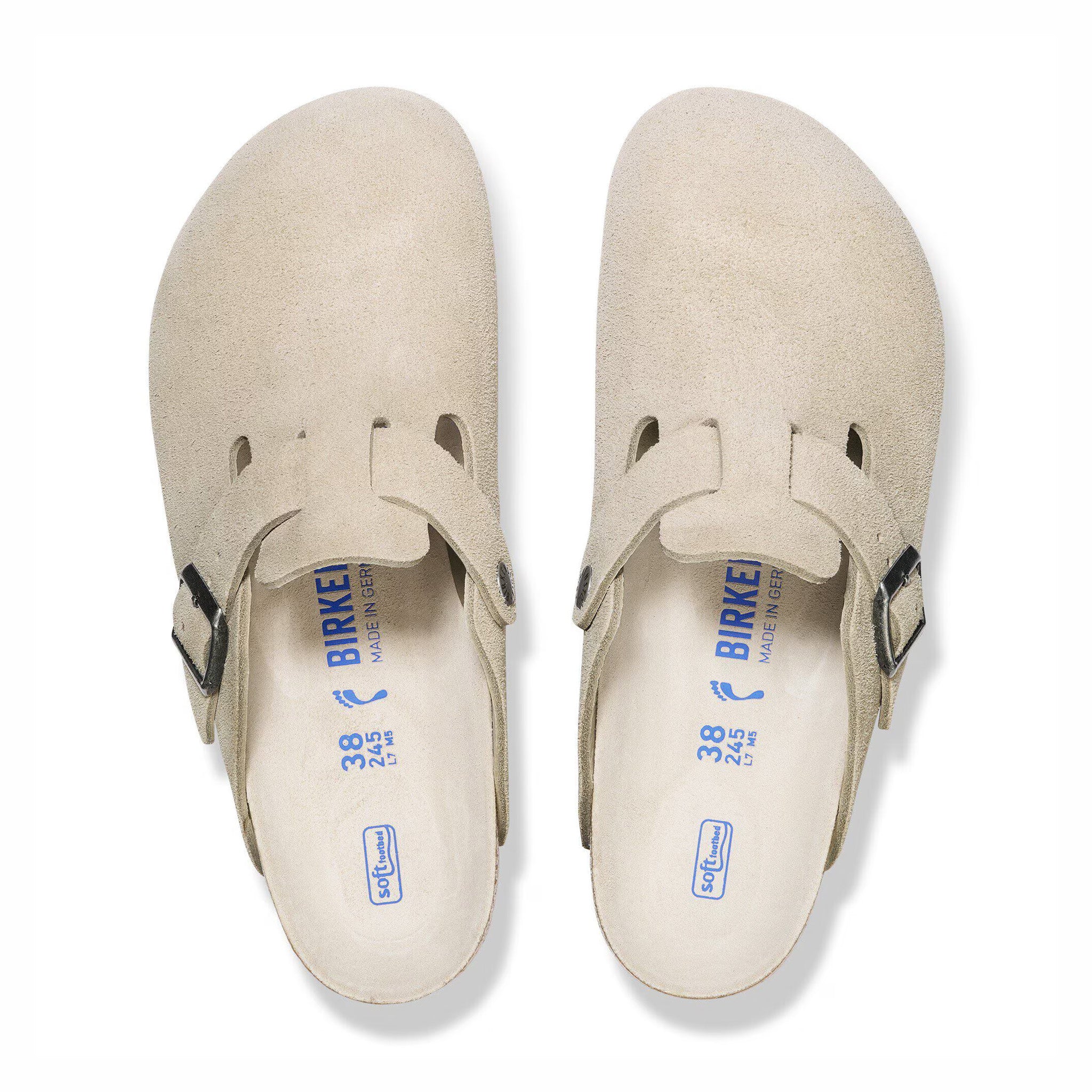 Birkenstock Women's Boston Suede Leather - Narrow (Oyster Tonal) - Image 3
