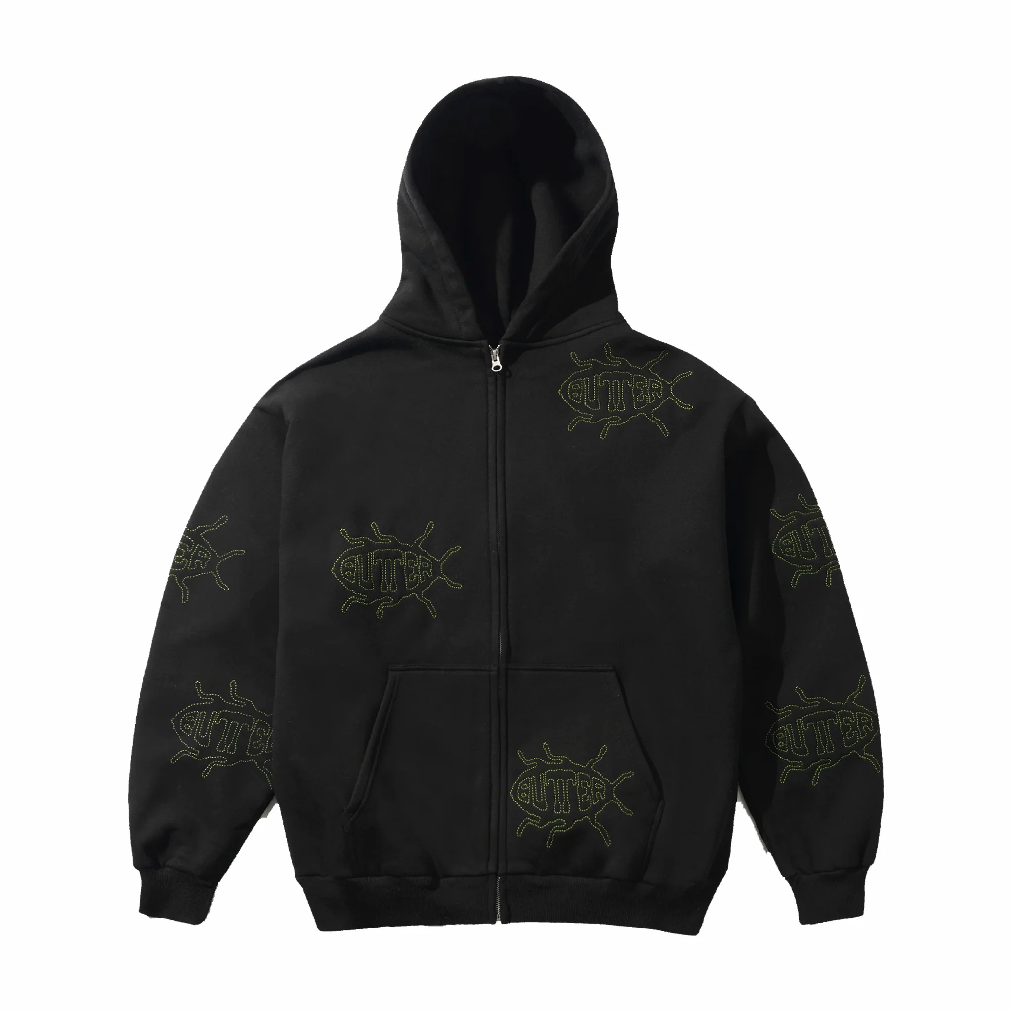 Butter Goods Roach Zip-Thru Hoodie (Black)
