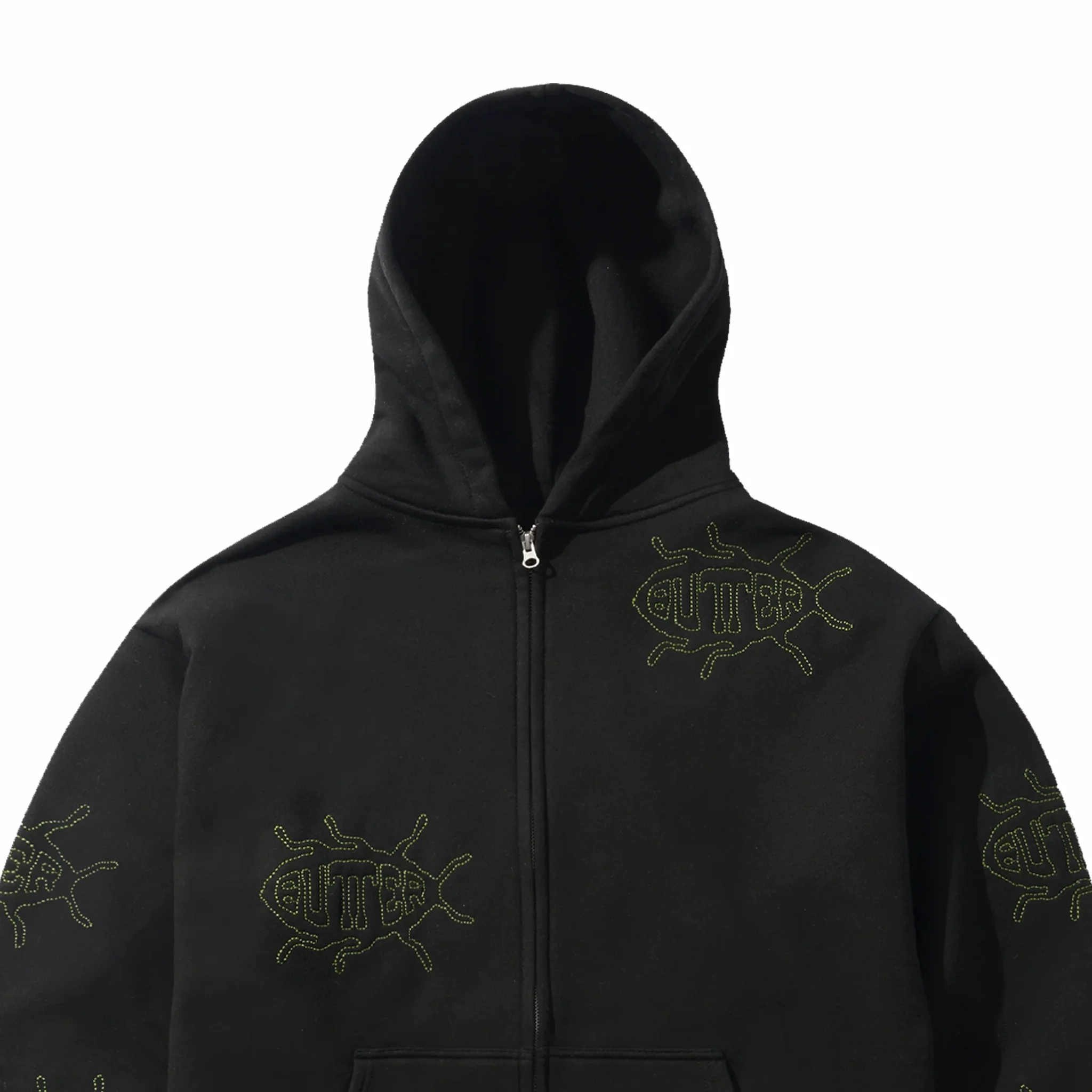 Butter Goods Roach Zip-Thru Hoodie (Black) - Image 2