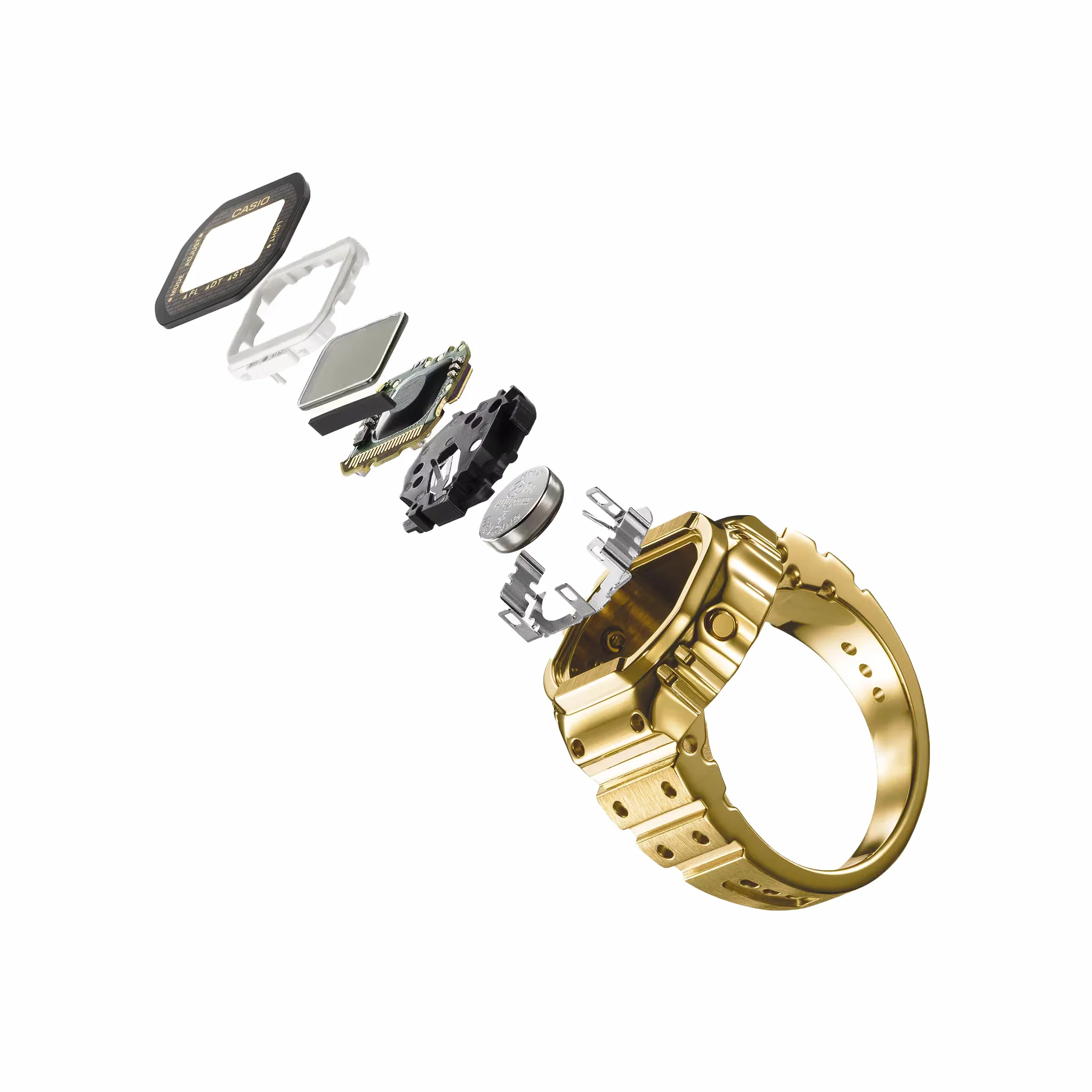 Casio Ring Watch - CRW001G-9 (Gold) - Image 3