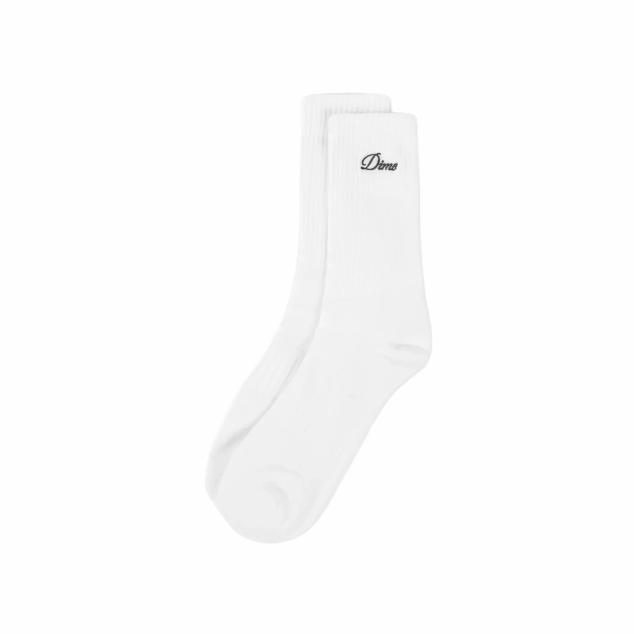 Dime Two Pack Crew Socks (White/Black)