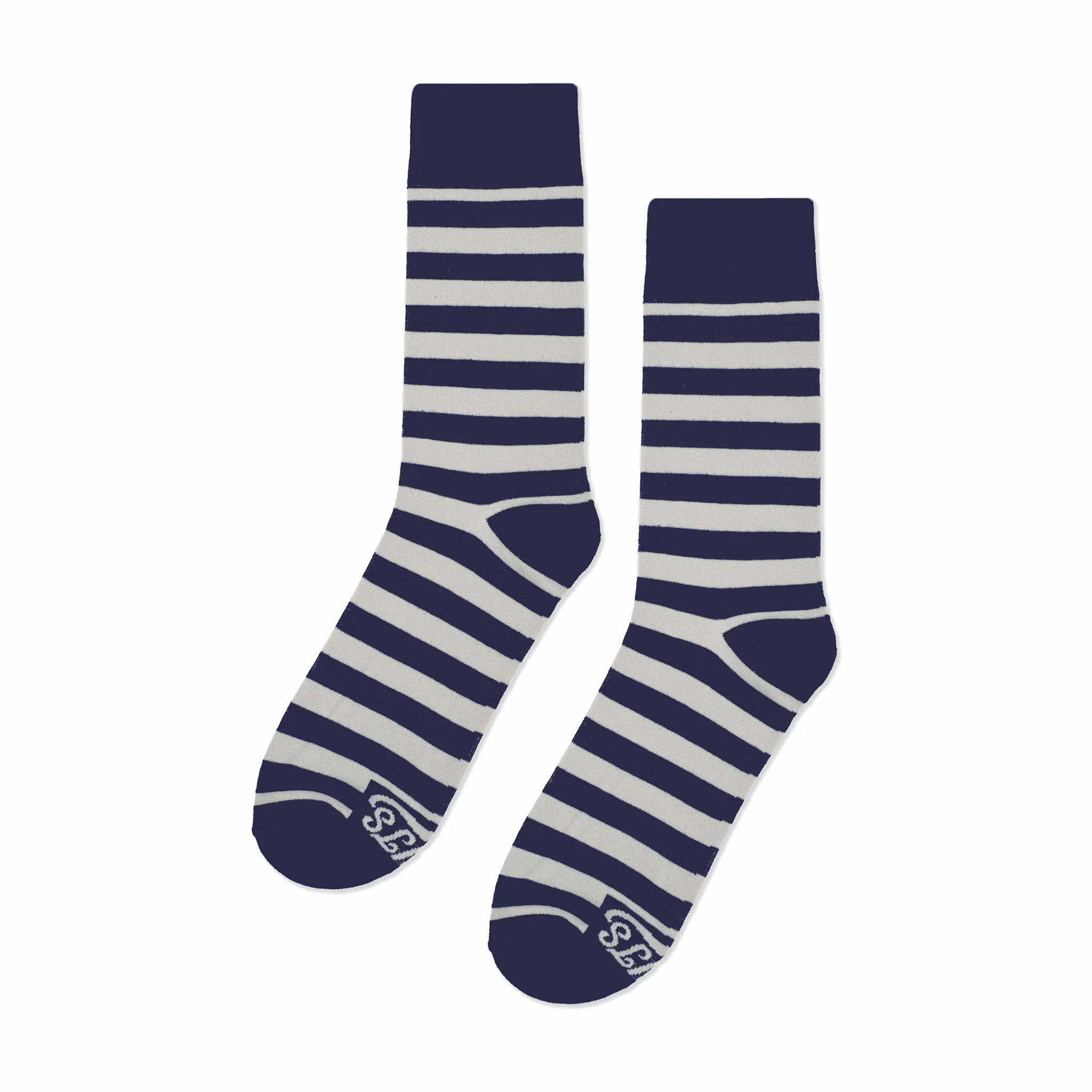 Dude. Your Team Socks. Striped Socks (Navy/Grey) - Image 2