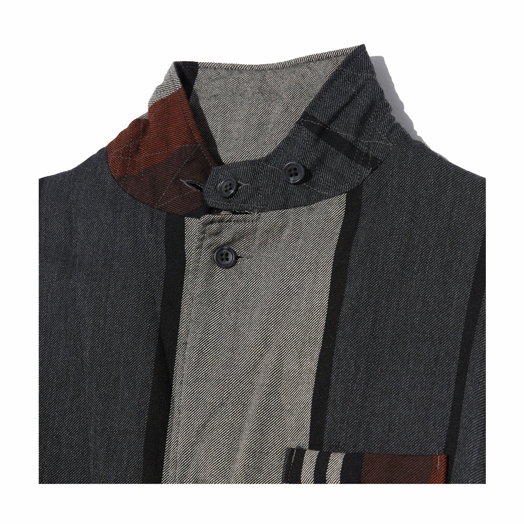 Engineered Garments Loiter Jacket - Multi Color Wide Stripe Worsted Wool (Grey) - Image 3