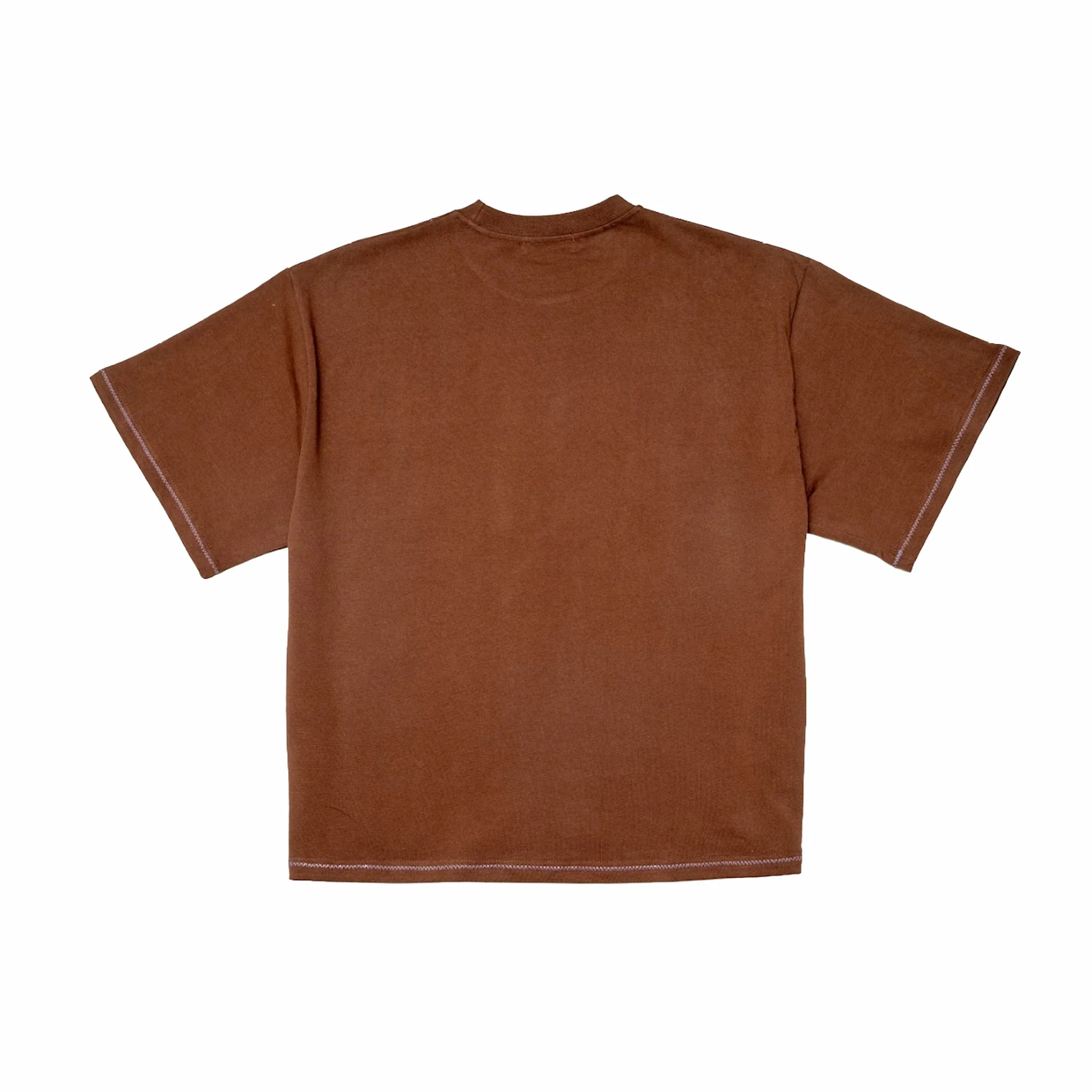 Estudio Niksen Hand-Embroidered Cropped Tee (Brown) - Image 2