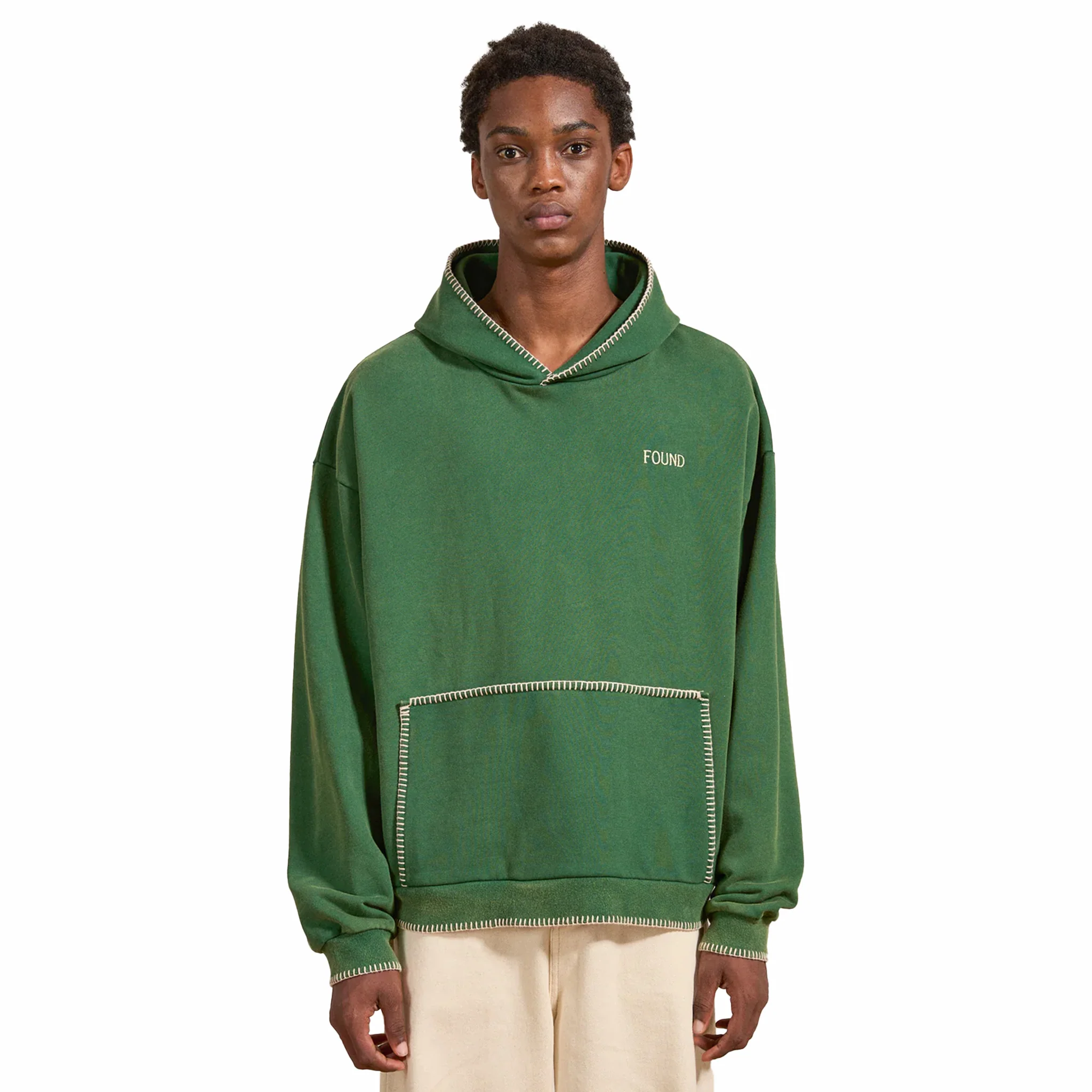 Found Stitched Border Hoodie (Vintage Forest) - Image 6
