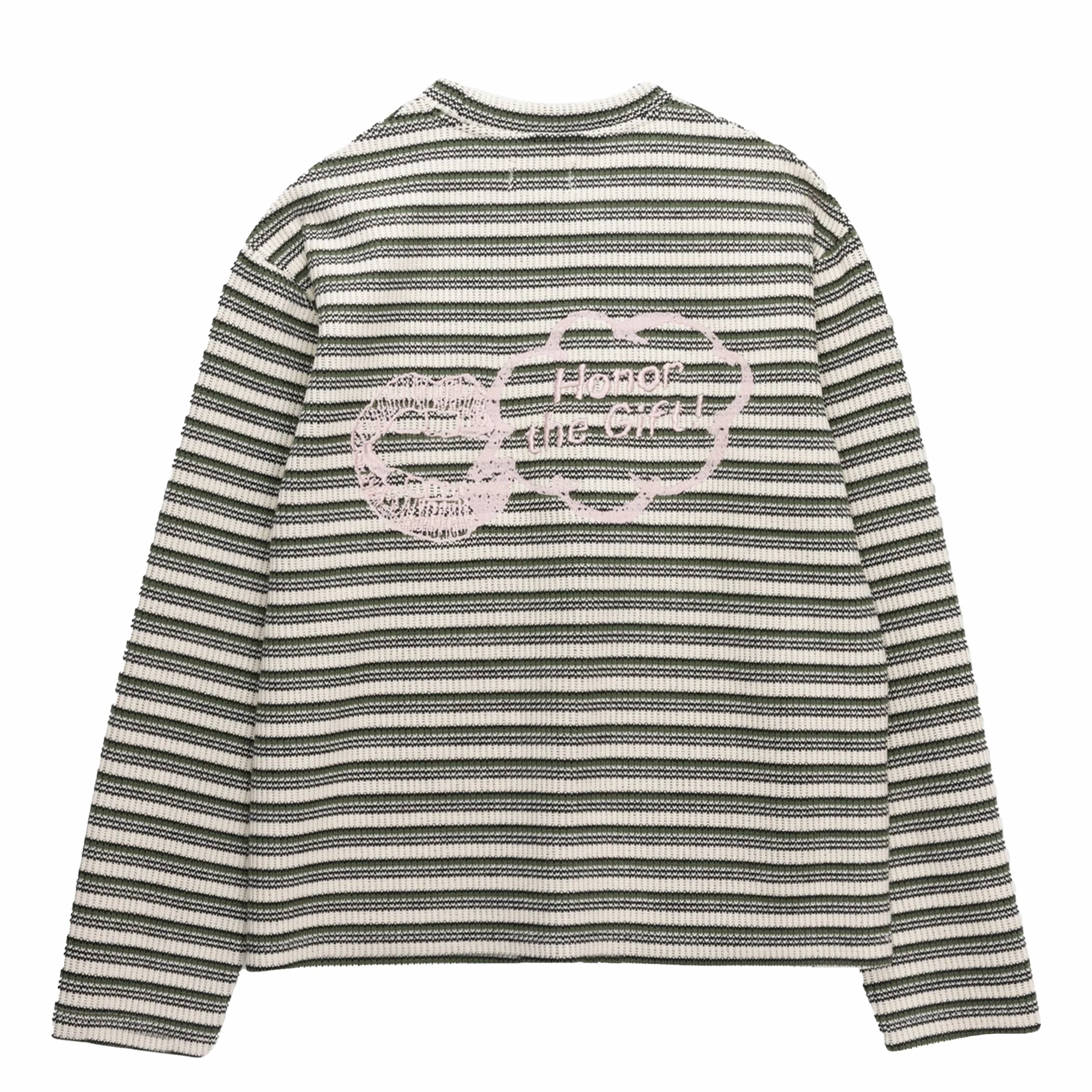 Honor The Gift Speak Striped Crew (Olive) - Image 2