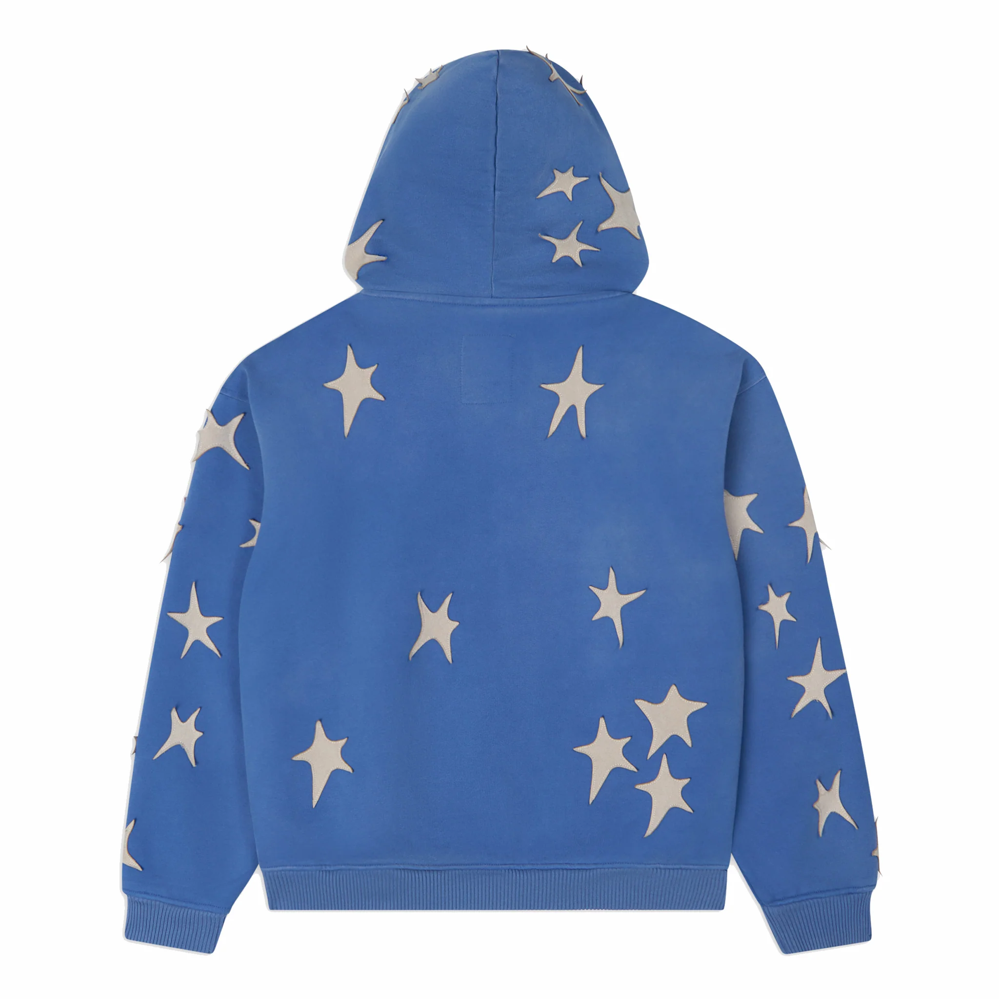 Kidsuper Stars Patchwork Washed Hoodie (Blue) - Image 2