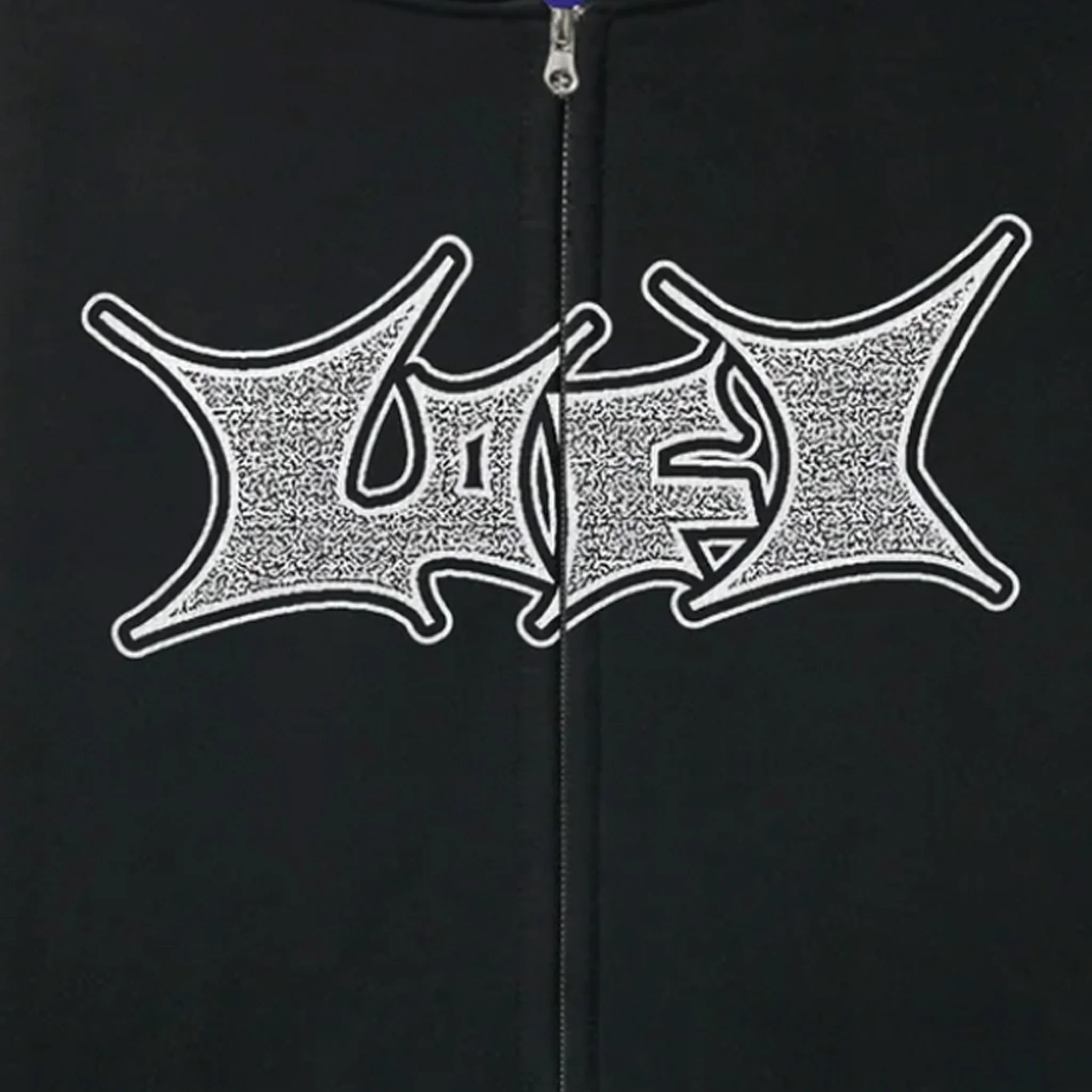Lo-Fi Static Zip-Thru Hood (Black) - Image 2