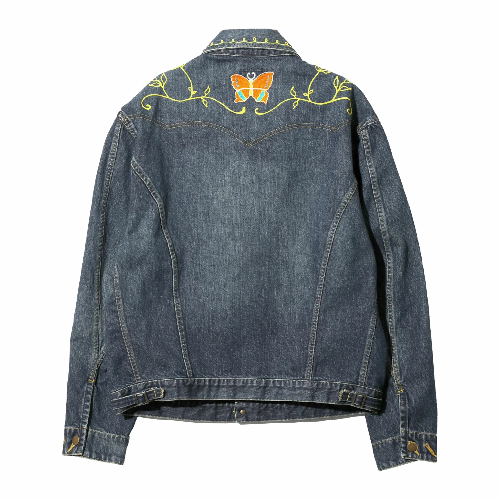 Needles Papillon Emb. Jean Jacket - 12oz Denim (Indigo) - Image 2