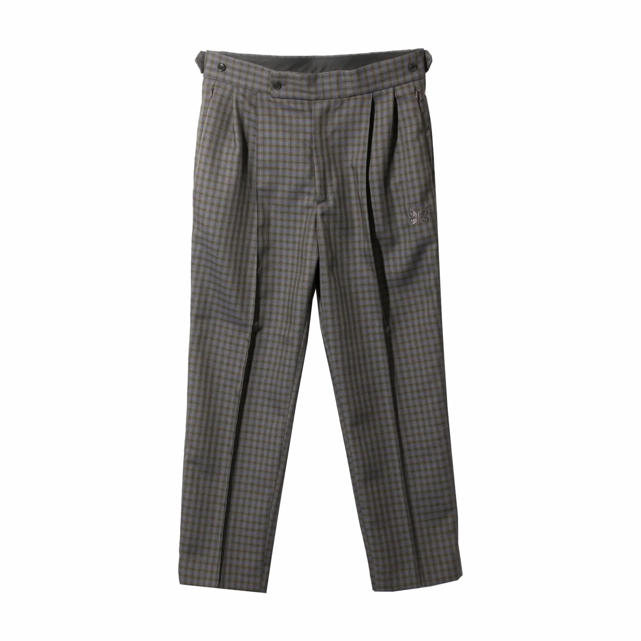 Needles W.U. Poly Tucked Side Tab Trouser (Glen Plaid)