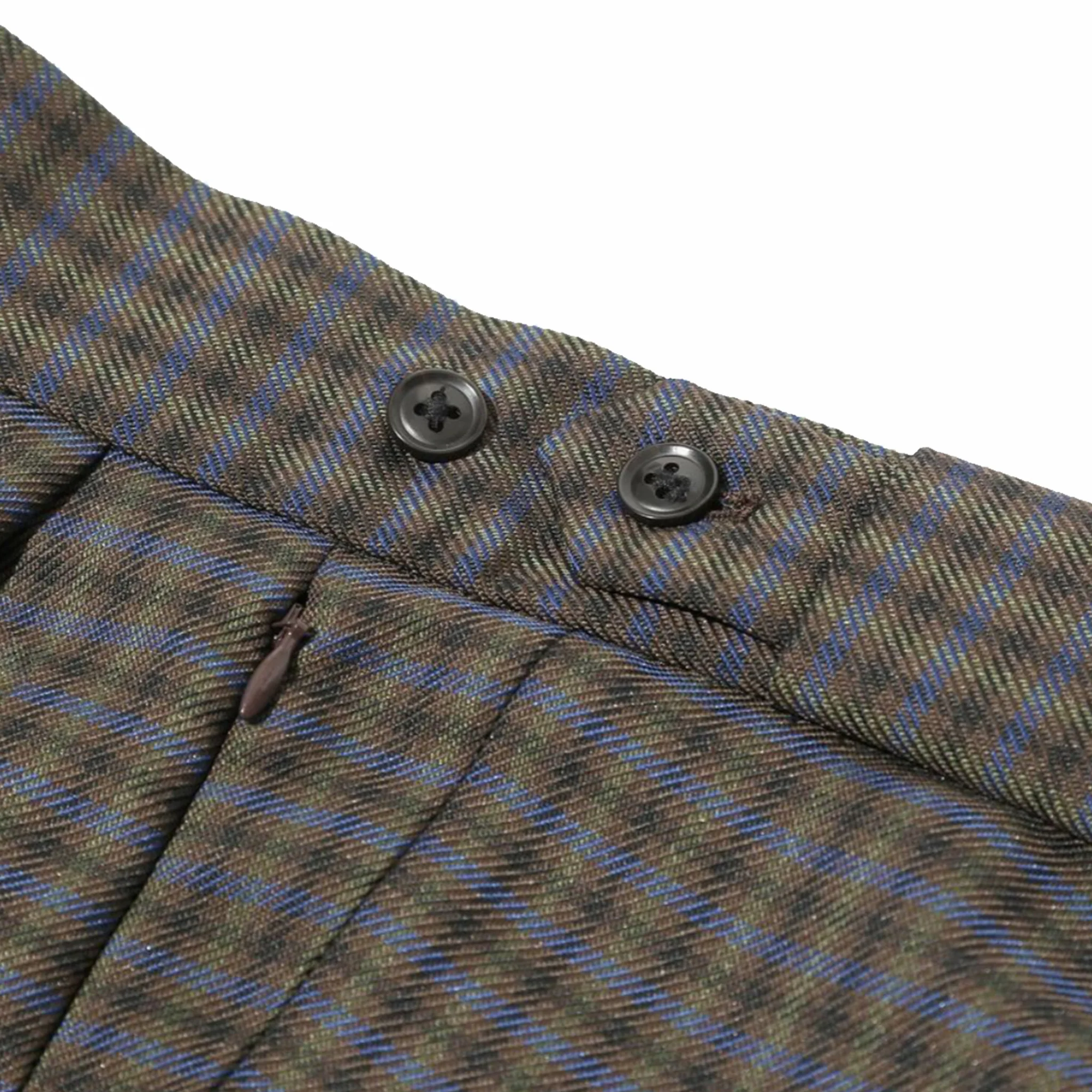 Needles W.U. Poly Tucked Side Tab Trouser (Glen Plaid) - Image 3