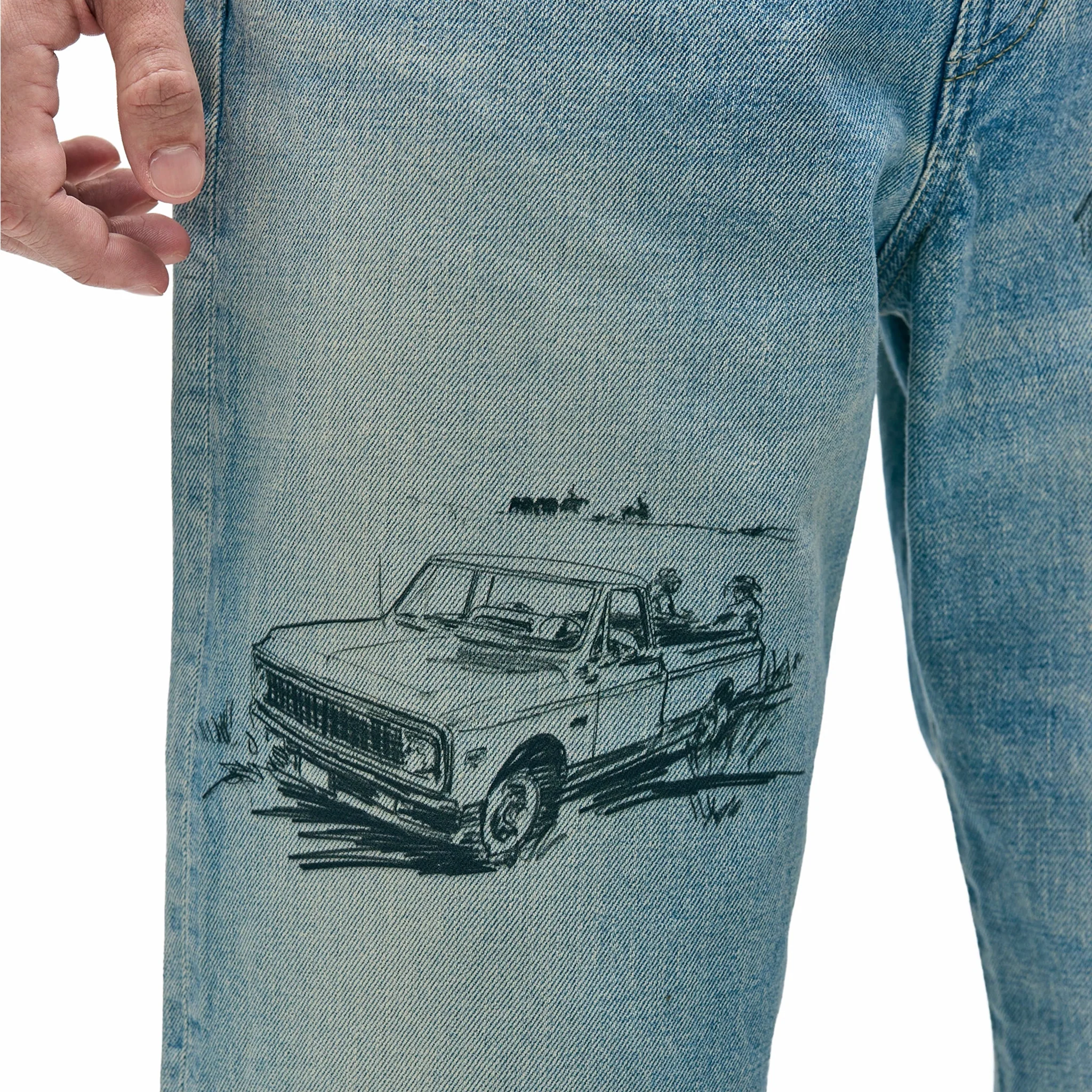 Neighborhood x OOTD . Washed DP Basic Denim Pants (Indigo) - Image 3