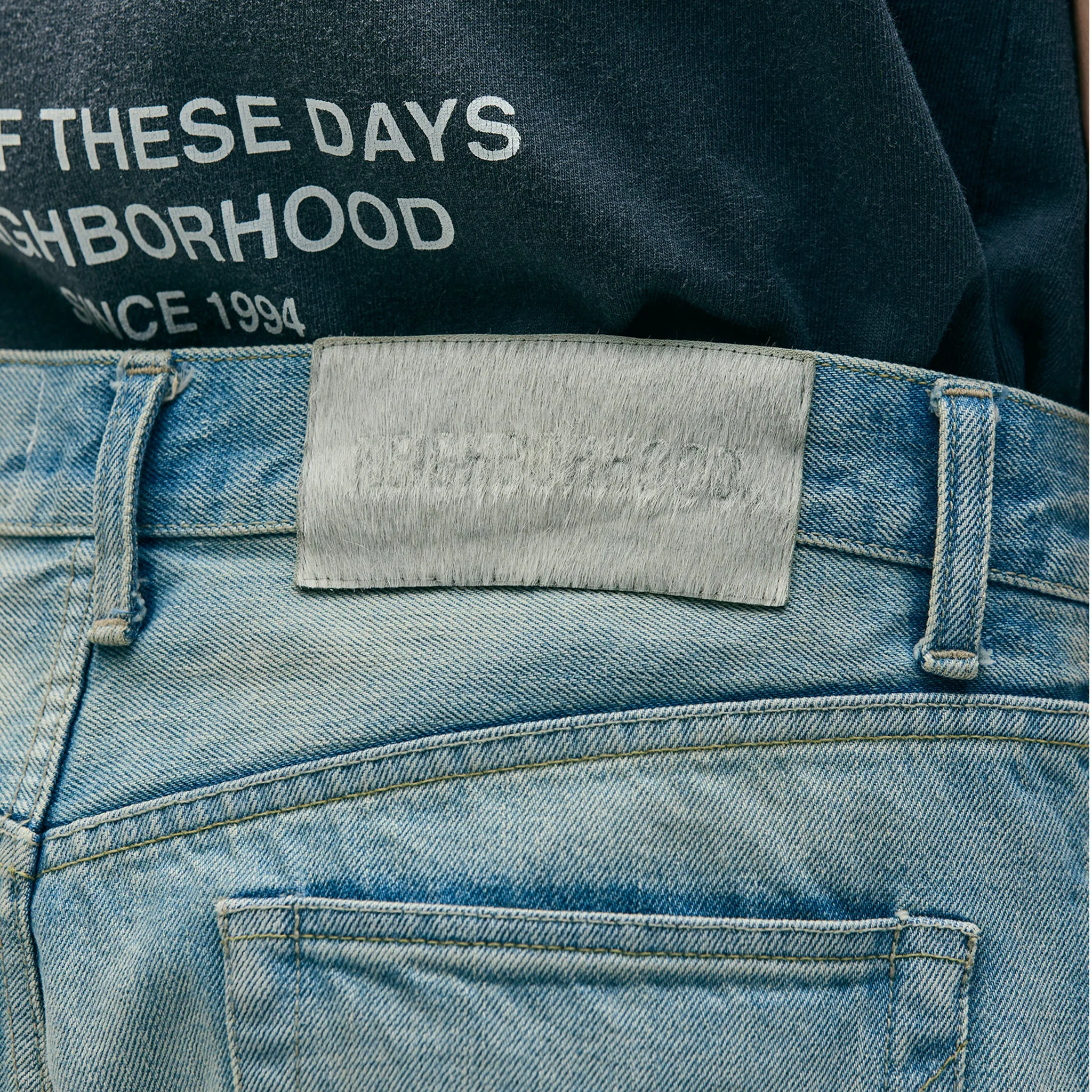 Neighborhood x OOTD . Washed DP Basic Denim Pants (Indigo) - Image 5