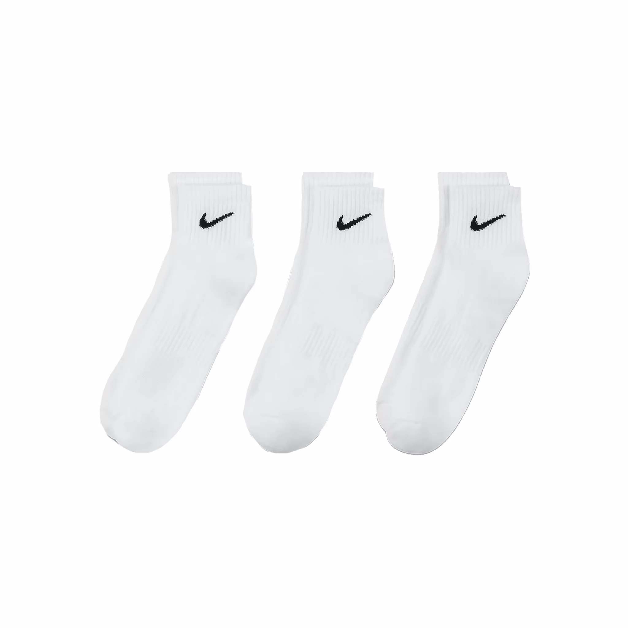 Nike Everyday Cushioned Training Ankle Socks 3 Pack (White/Black)