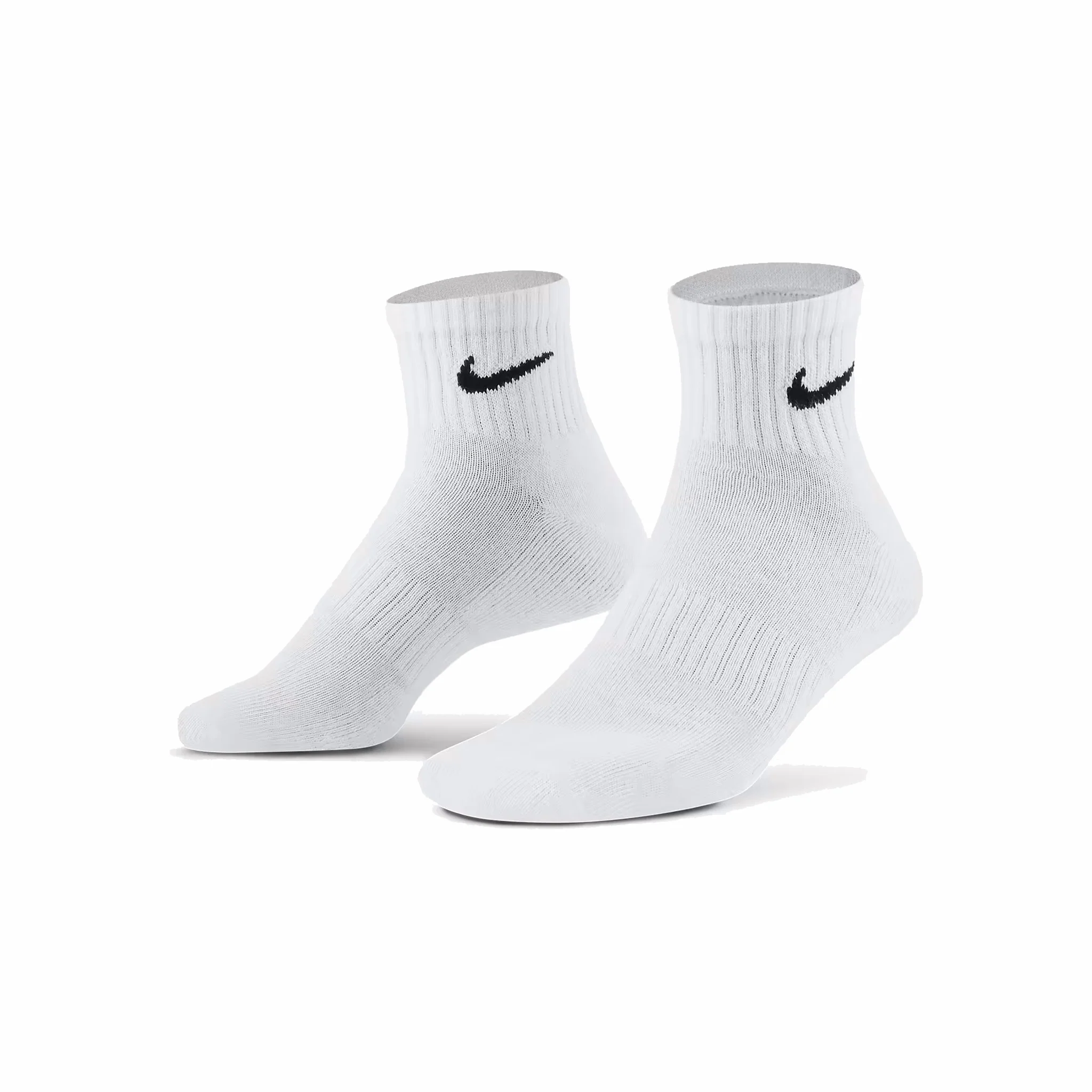 Nike Everyday Cushioned Training Ankle Socks 3 Pack (White/Black) - Image 2