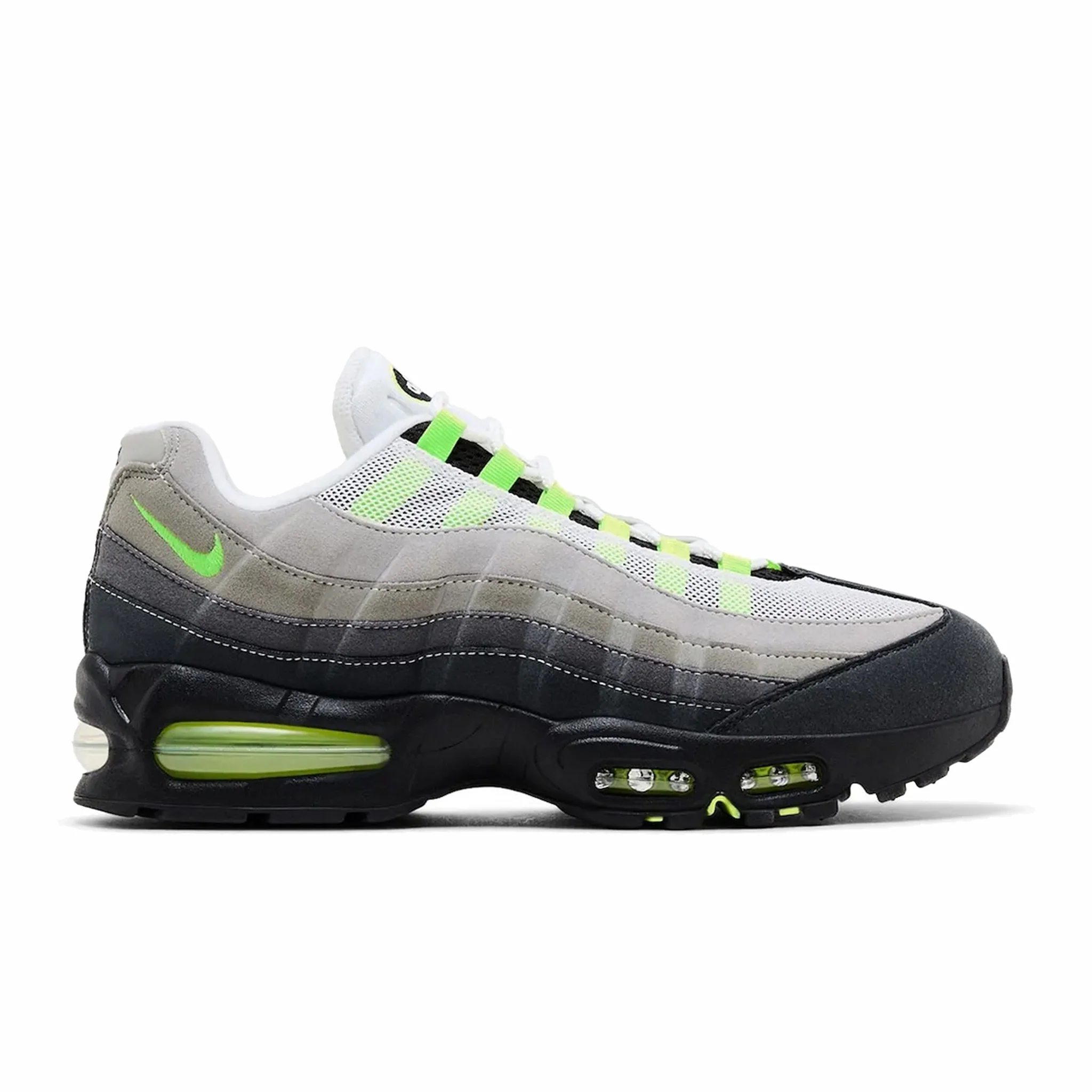 Nike Women's Air Max 95 OG “Neon” Big Bubble (Black/Cool Grey-Neon Yellow)