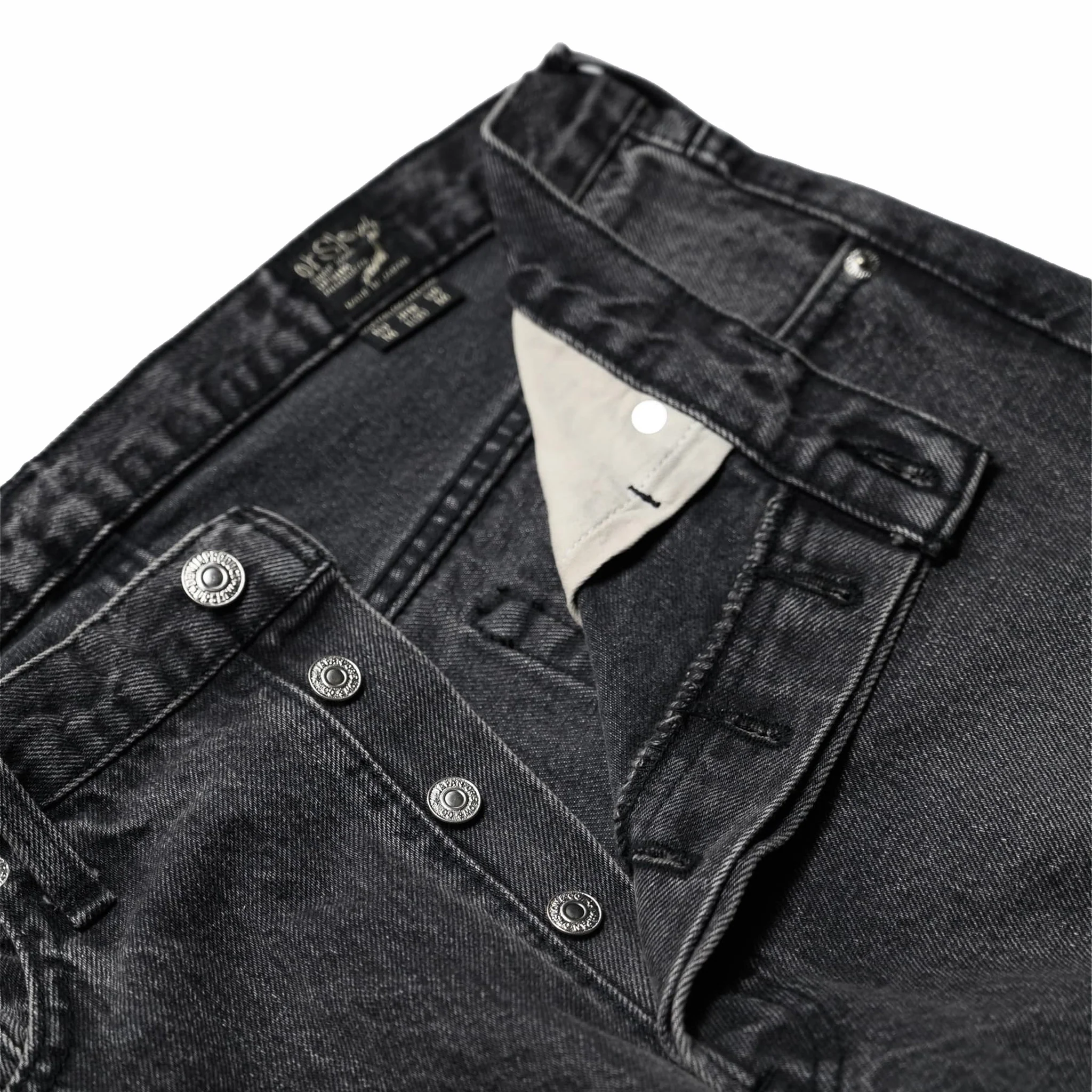 OrSlow 105 90's Black Denim - Standard Fit (Black Stone) - Image 4