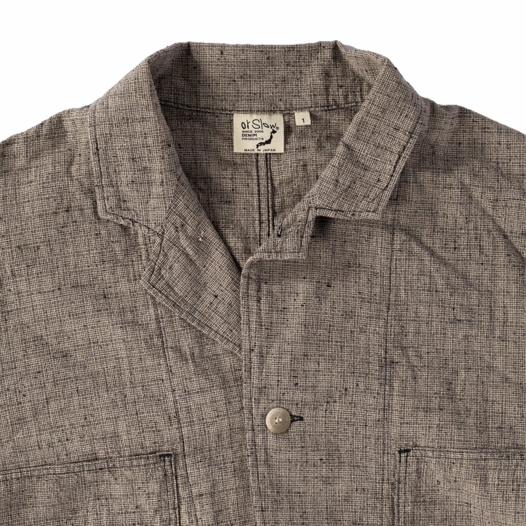 OrSlow Shop Coat (Grey Check) - Image 2