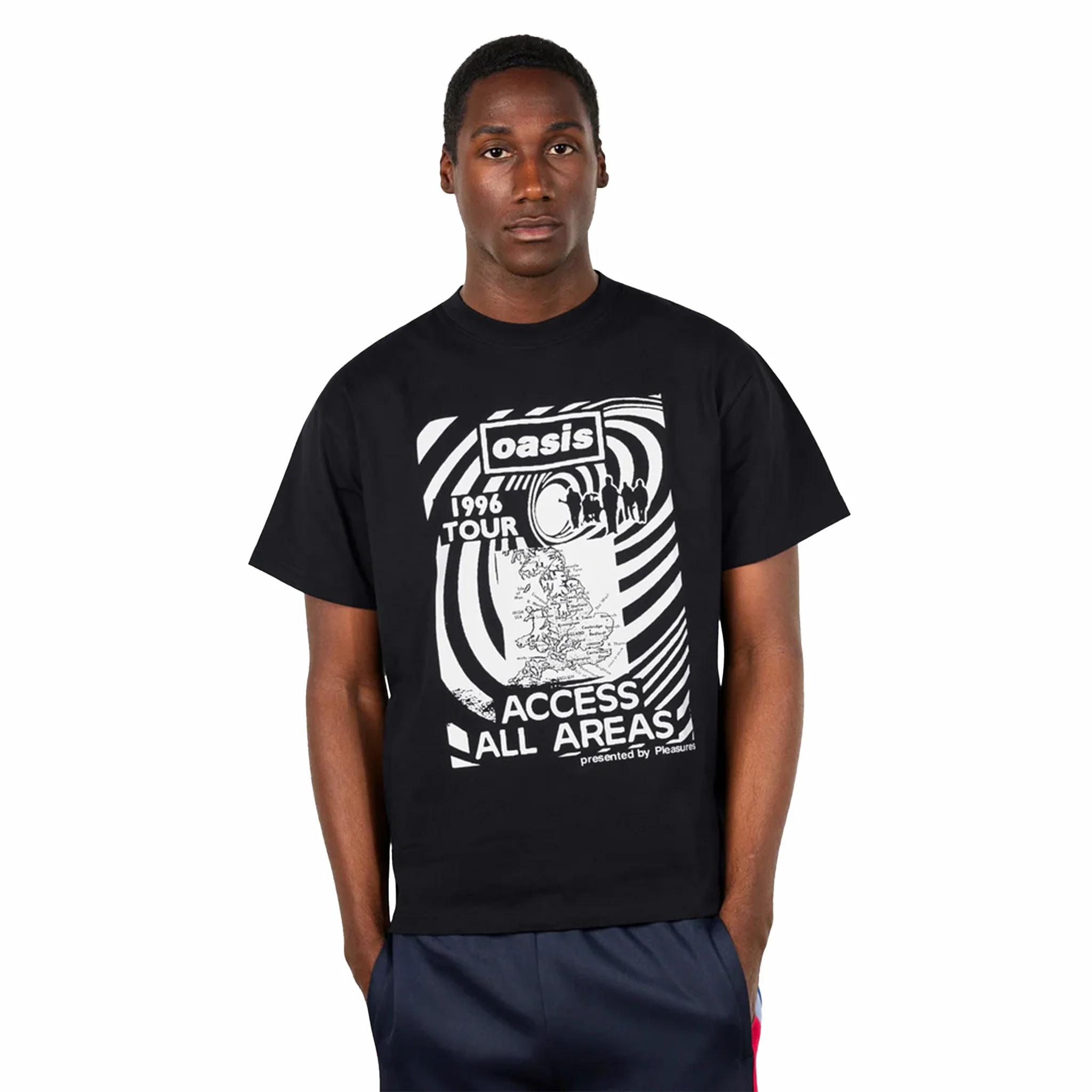 Pleasures x Oasis All Access T-Shirt (Black) - Image 3