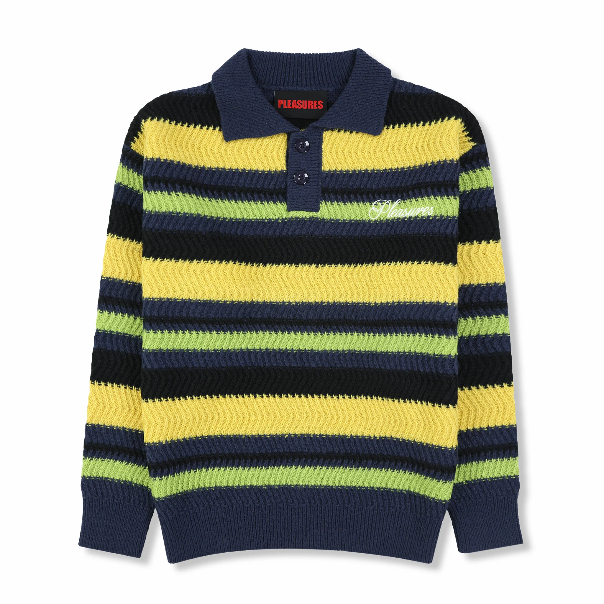 Pleasures Cooper Polo Sweater (Yellow)