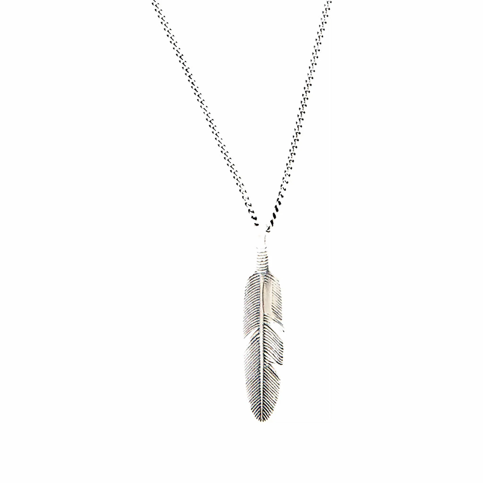 Serge DeNimes Silver Ethereal Feather Necklace (Silver) - Image 2