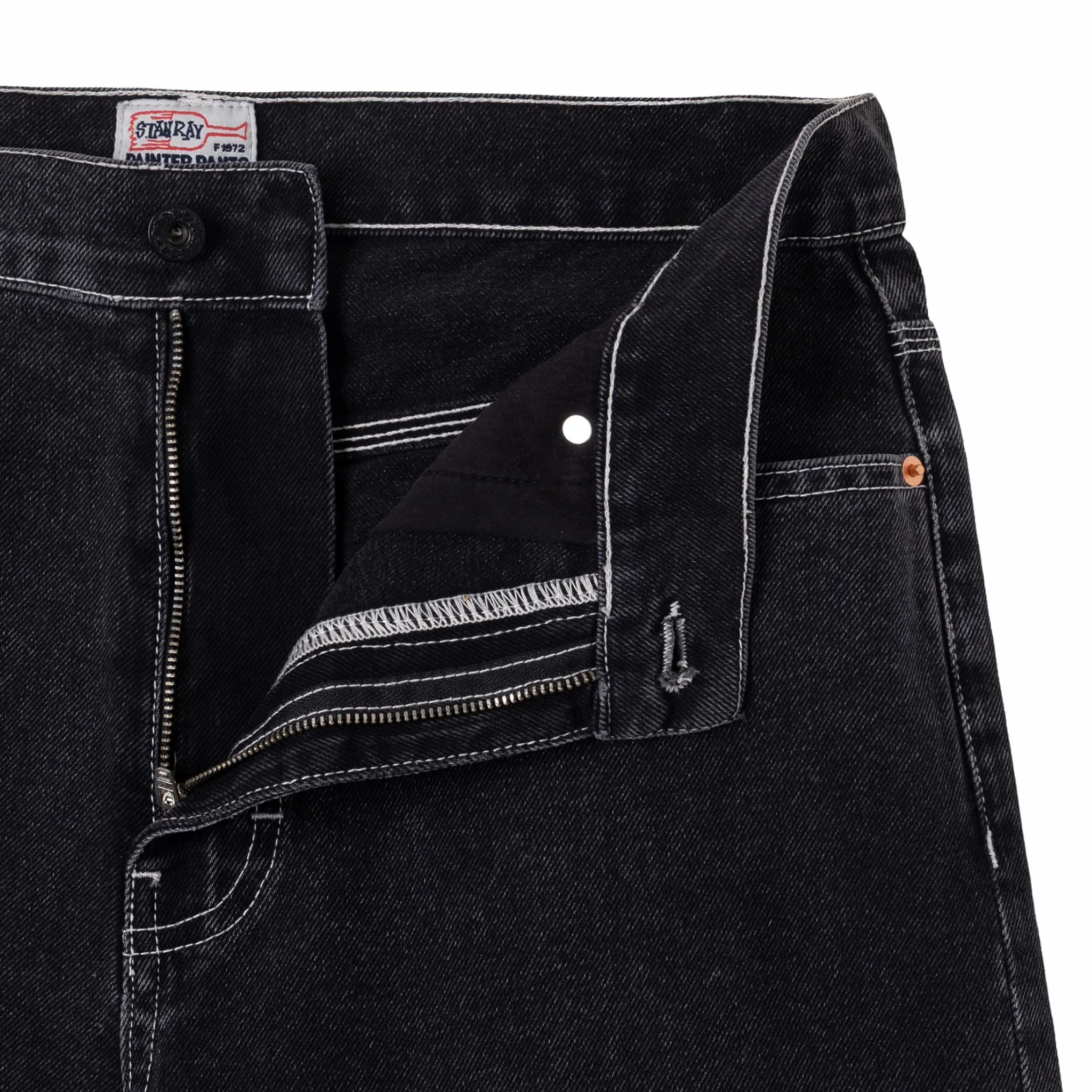 Stan Ray Wide 5 Short (Washed Black Denim) - Image 3