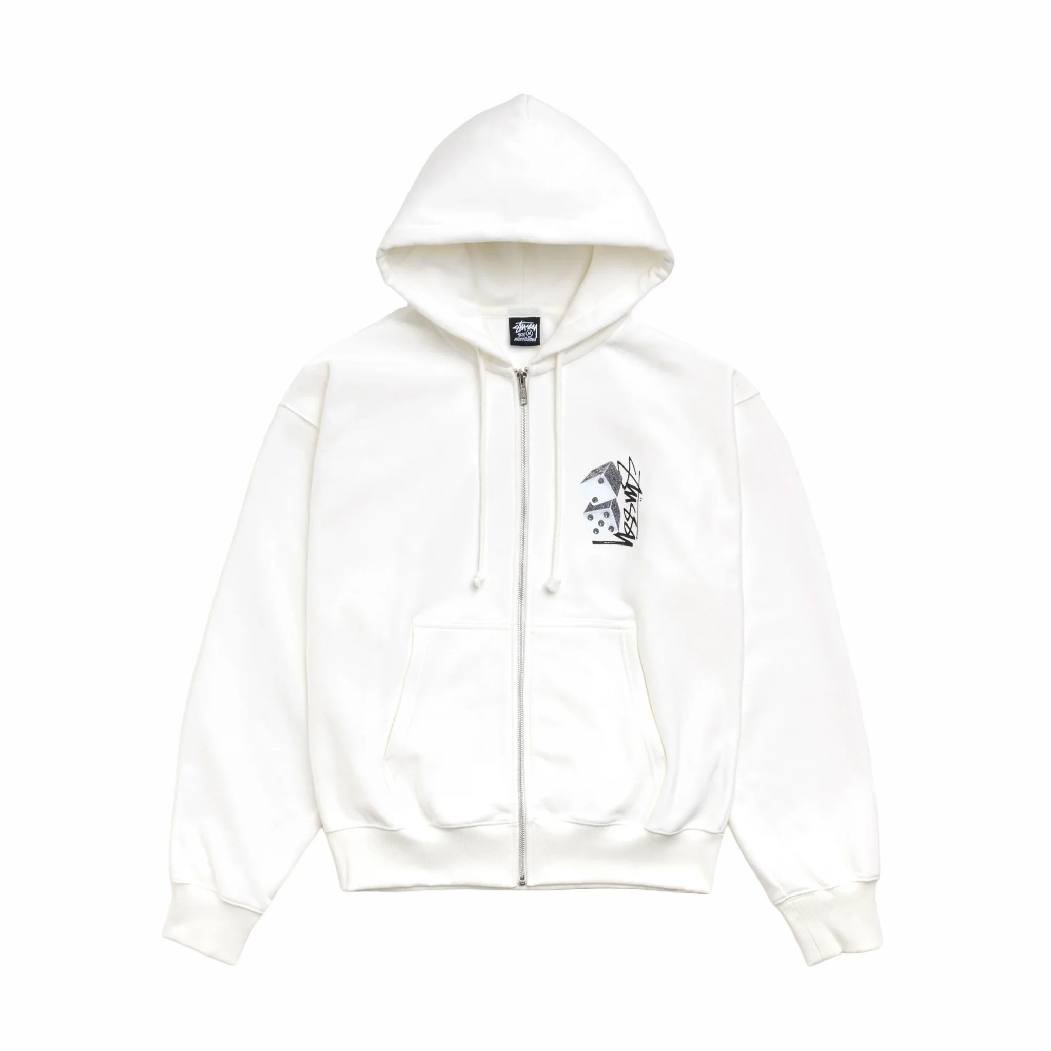 Stüssy Tall Dice Zip Hoodie (Off White)