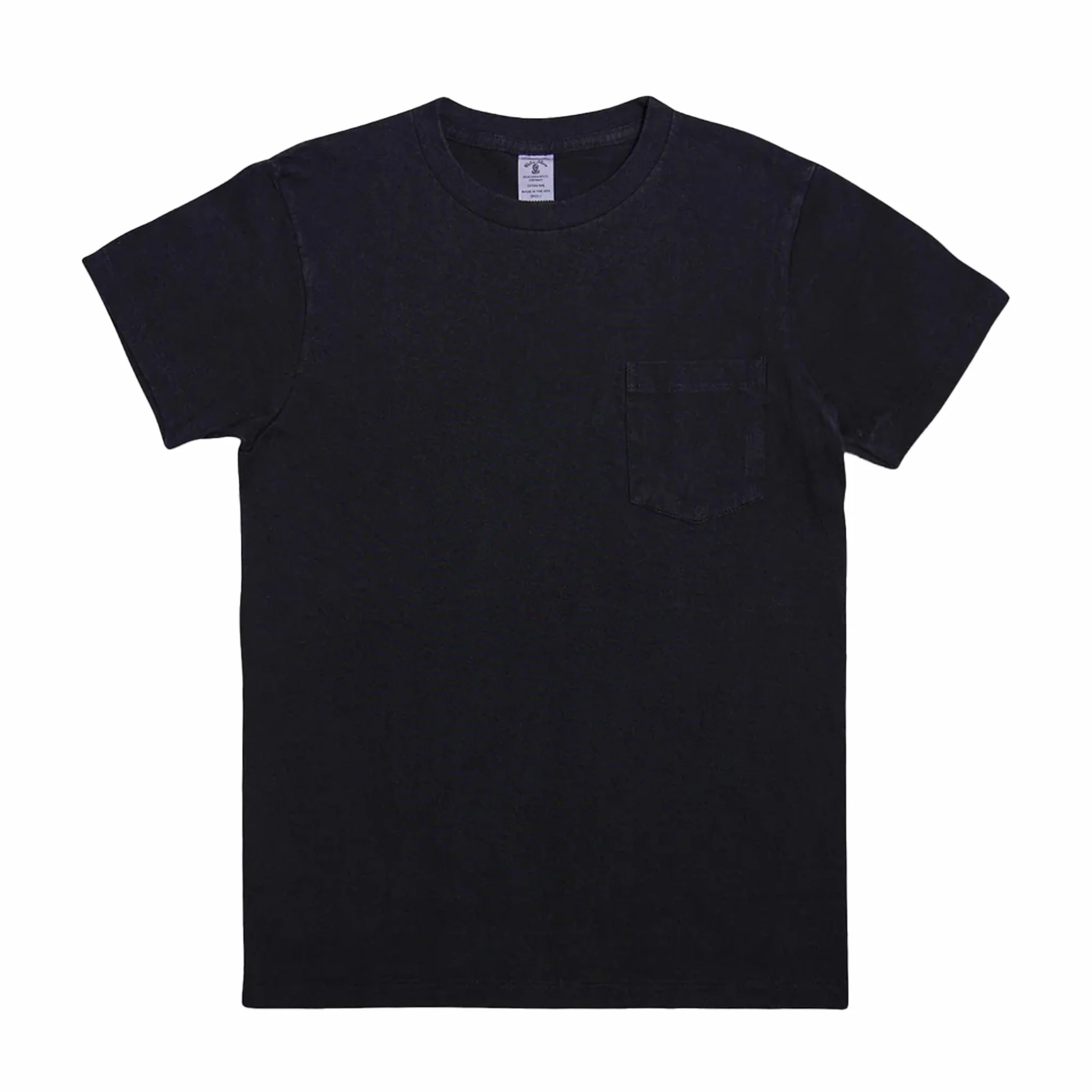 Velva Sheen Short Sleeve Cotton Pocket Tee - 1 Pac (Black Indigo Dyed)