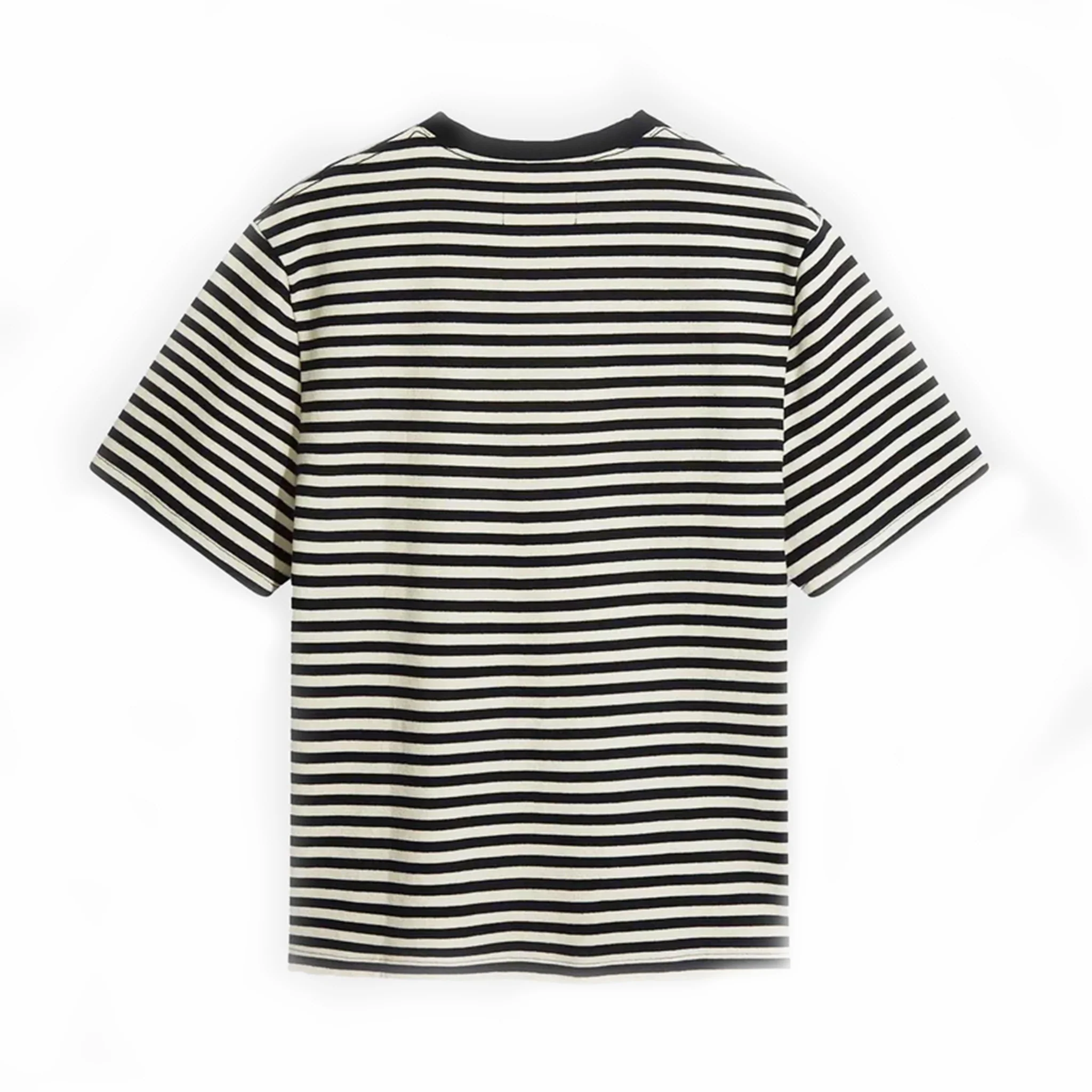 Wax London Dean SS Tee - Jolt Stripe (Navy/Ecru) - Image 2