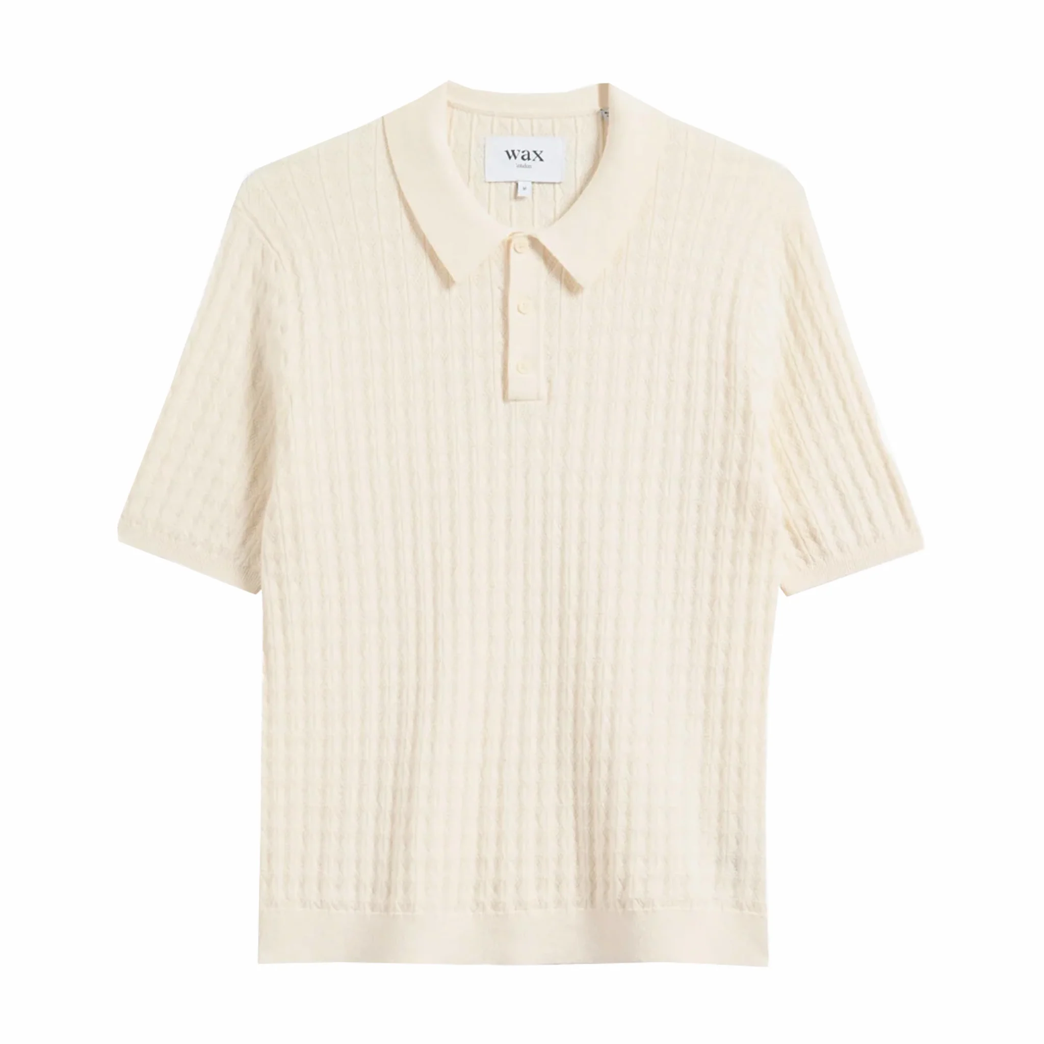 Wax London Naples Polo - Diamond Stripe (Ecru)