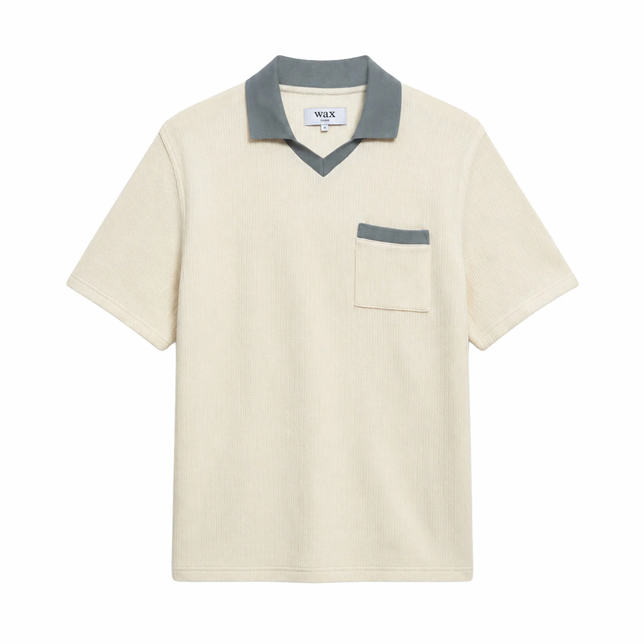 Wax London Pendal Polo - Design Rib (Ecru/Blue)