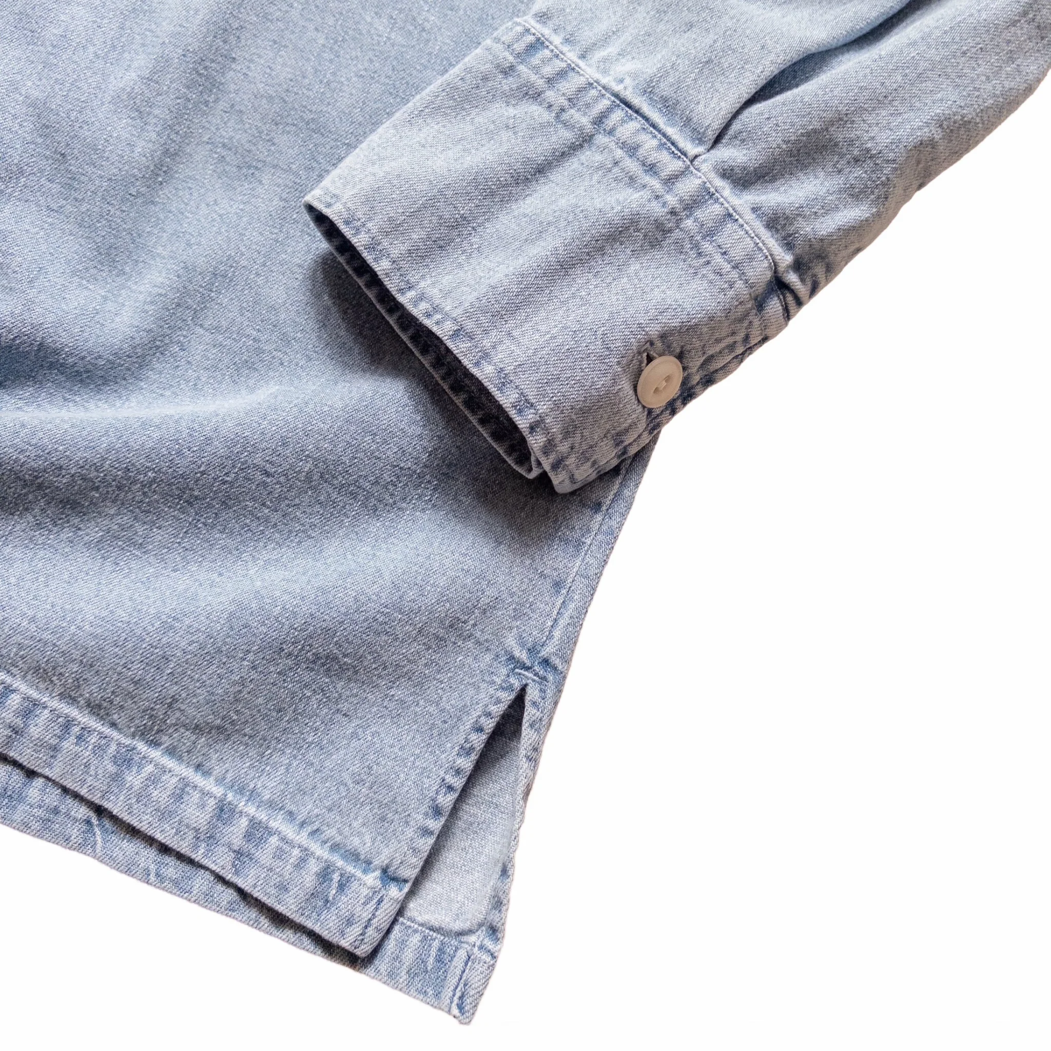 Wythe Denim Pullover Shirt (Washed Indigo) - Image 4